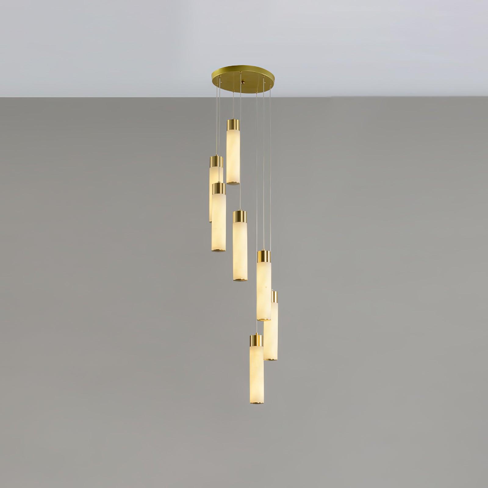 Celestial Alabaster Cascade Chandelier - Cueteks