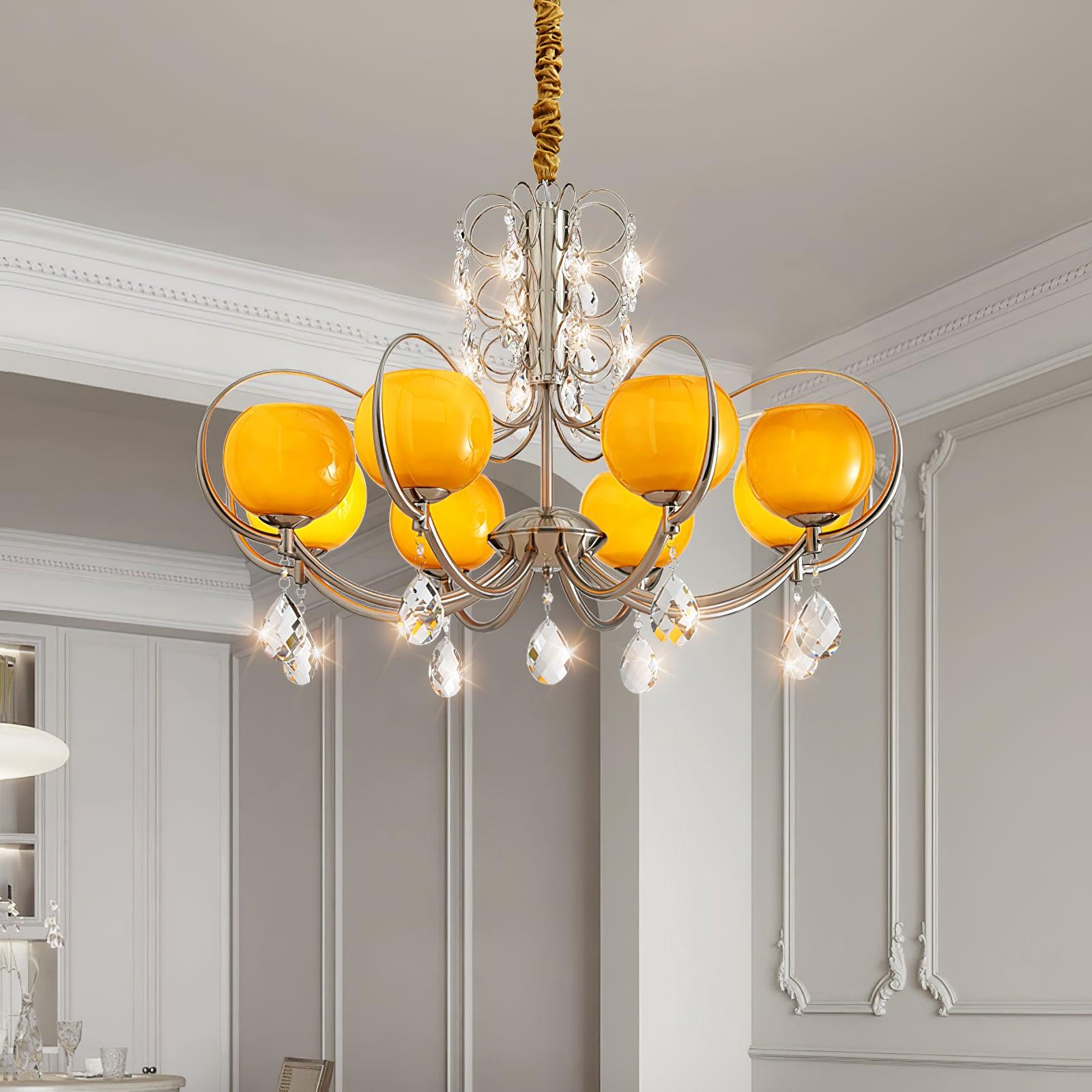 Doria Crystal Chandelier - Cueteks