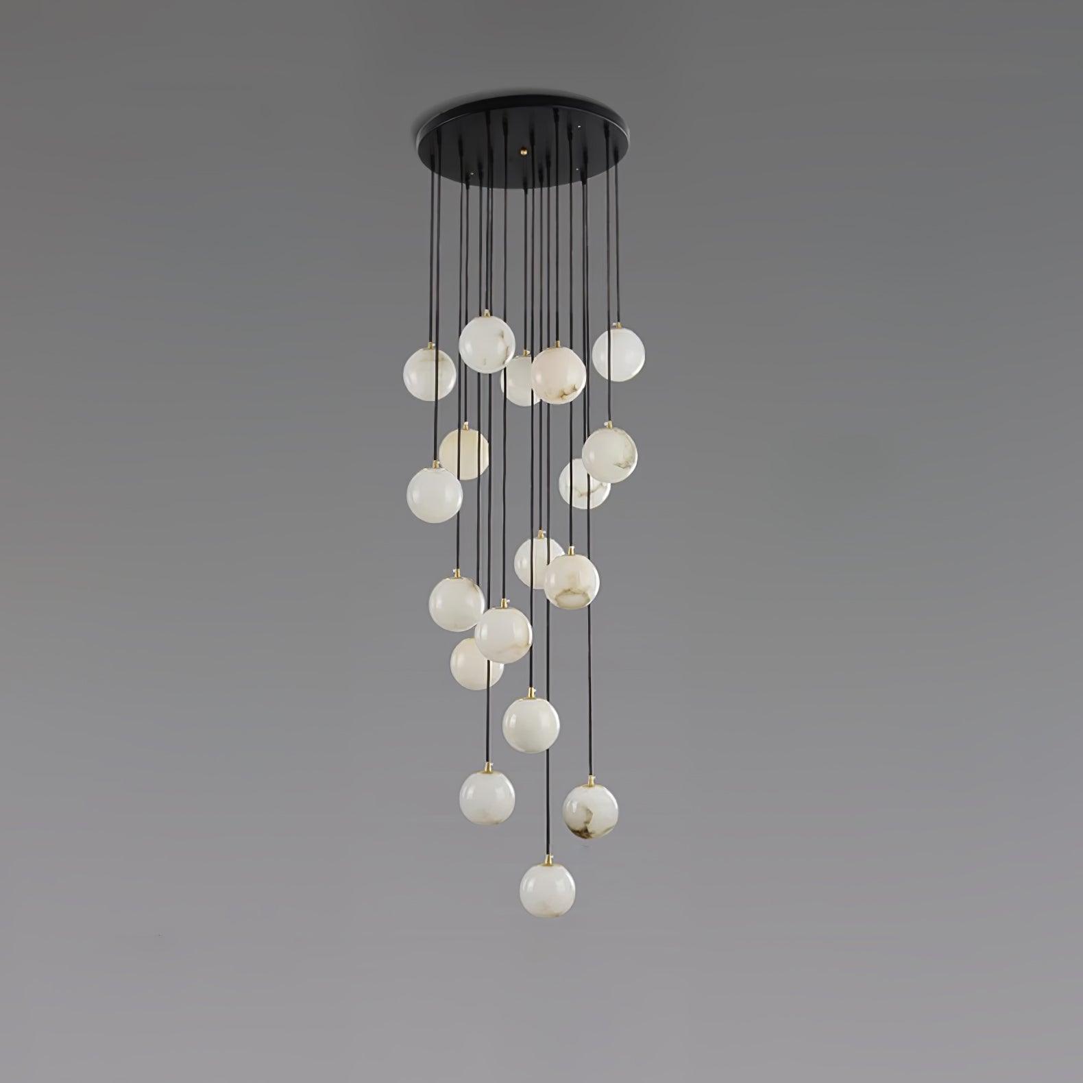 Alabaster Balls Cluster Chandelier - Cueteks