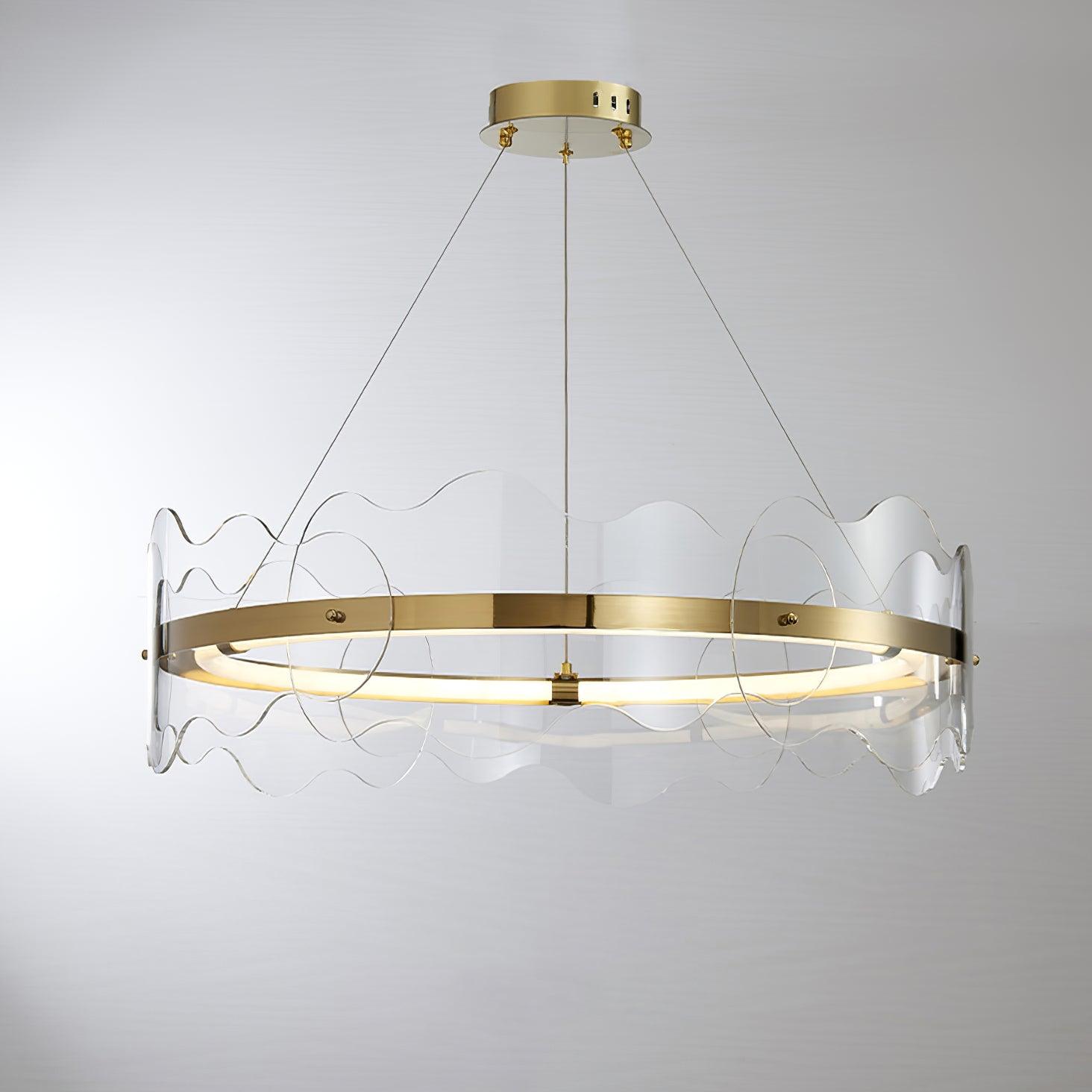 Acrylic Wave Chandelier - Cueteks
