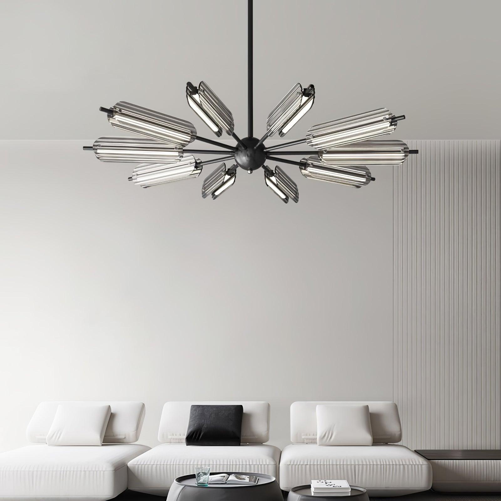Sputnik Brass Chandelier - Cueteks