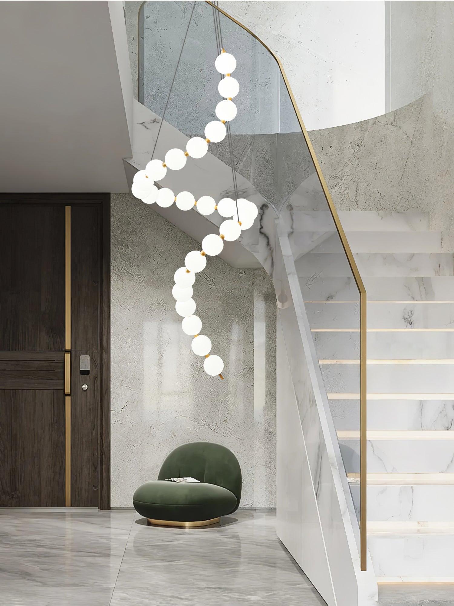 Glass Pearl Necklace Chandelier - Cueteks