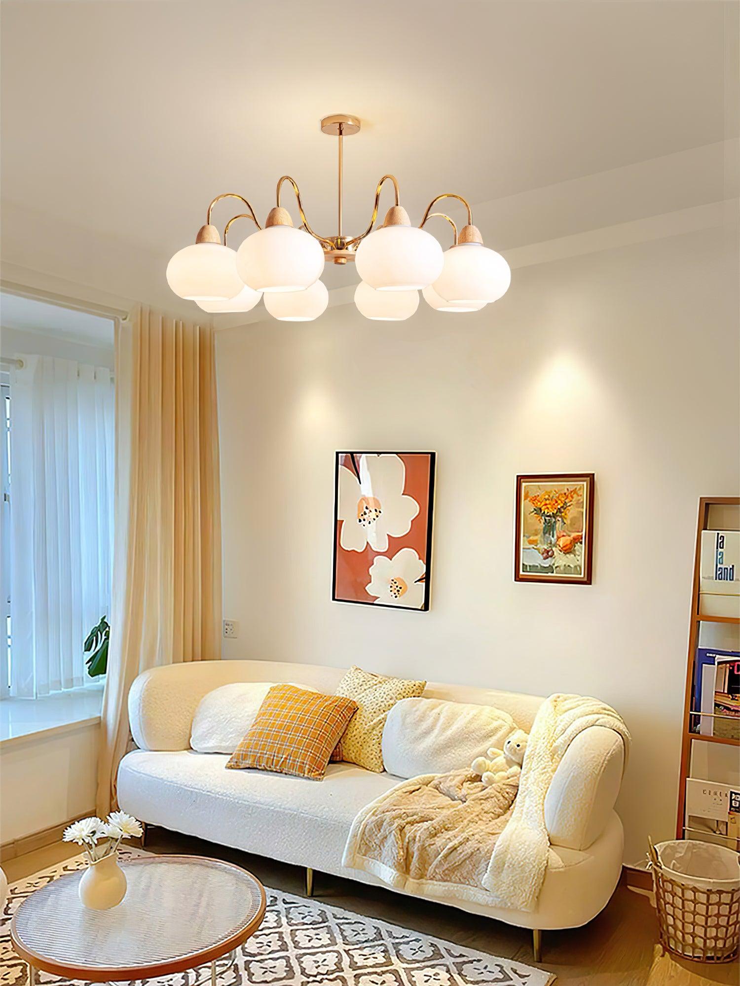 Glass Persimmon Chandelier - Cueteks