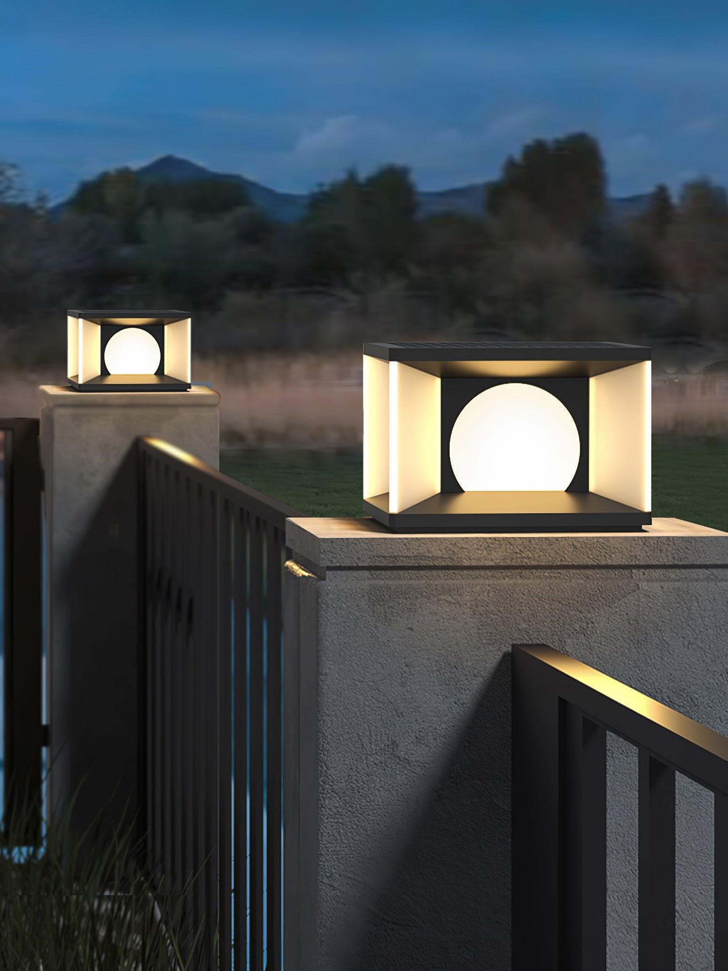 Eclipse Cube Outdoor Post Light - Cueteks