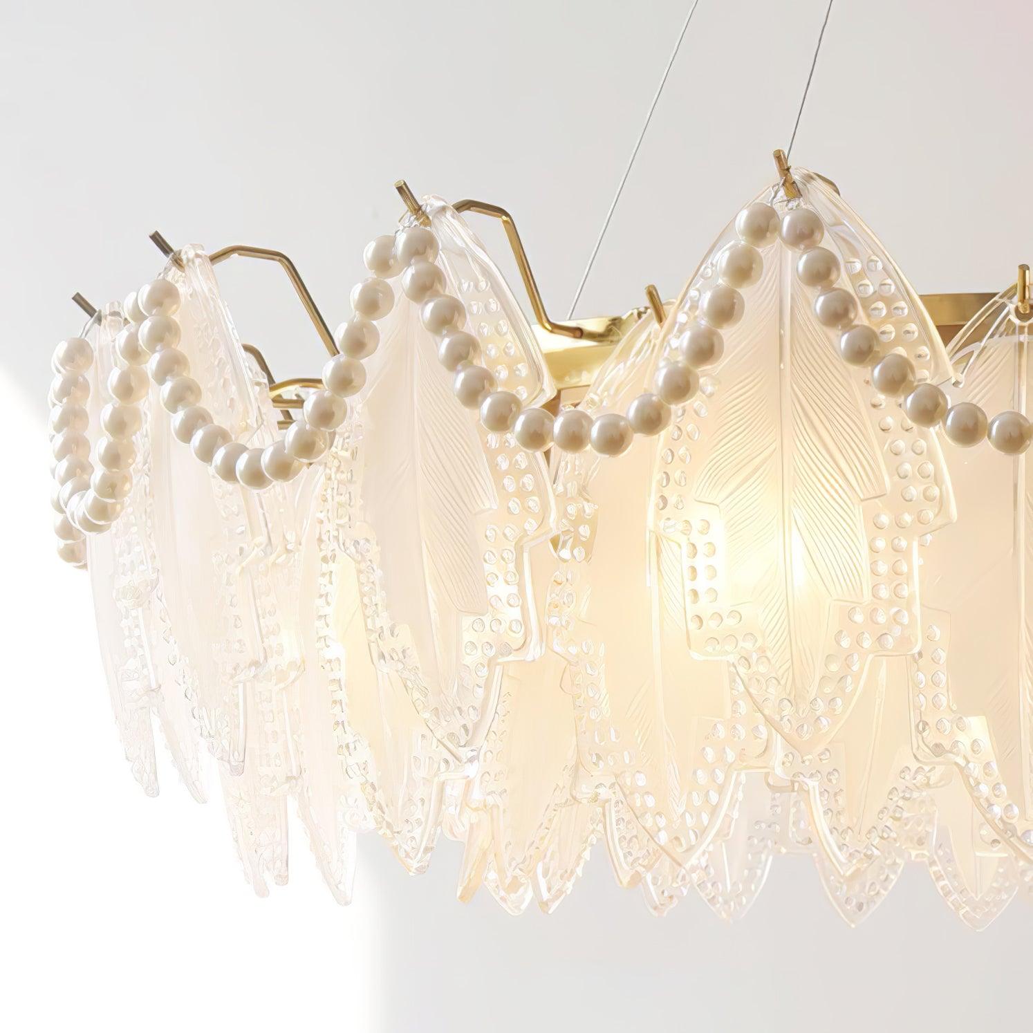 Maple Leaf Glass Chandelier - Cueteks