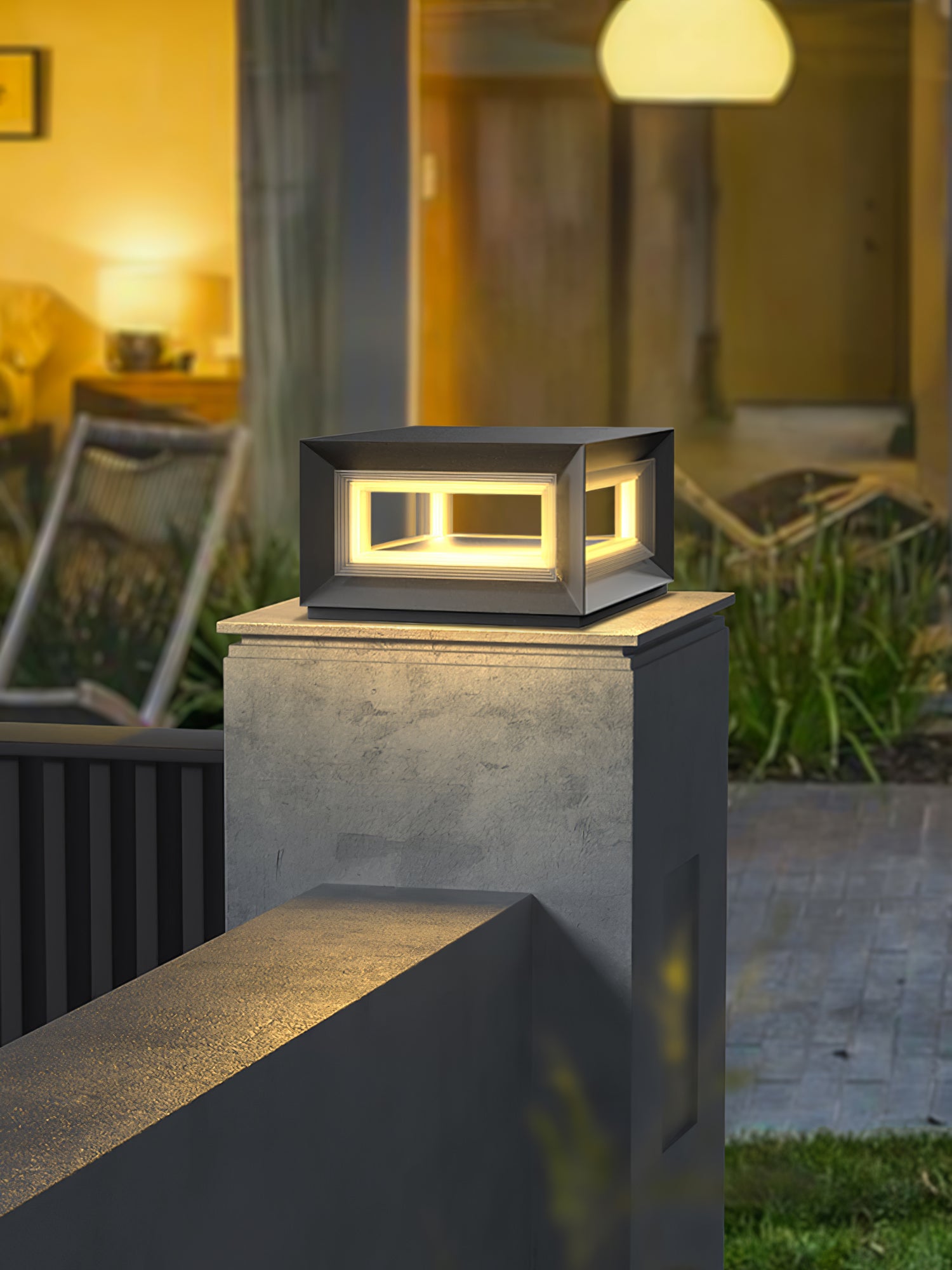Light Cube Outdoor Post Light - Cueteks