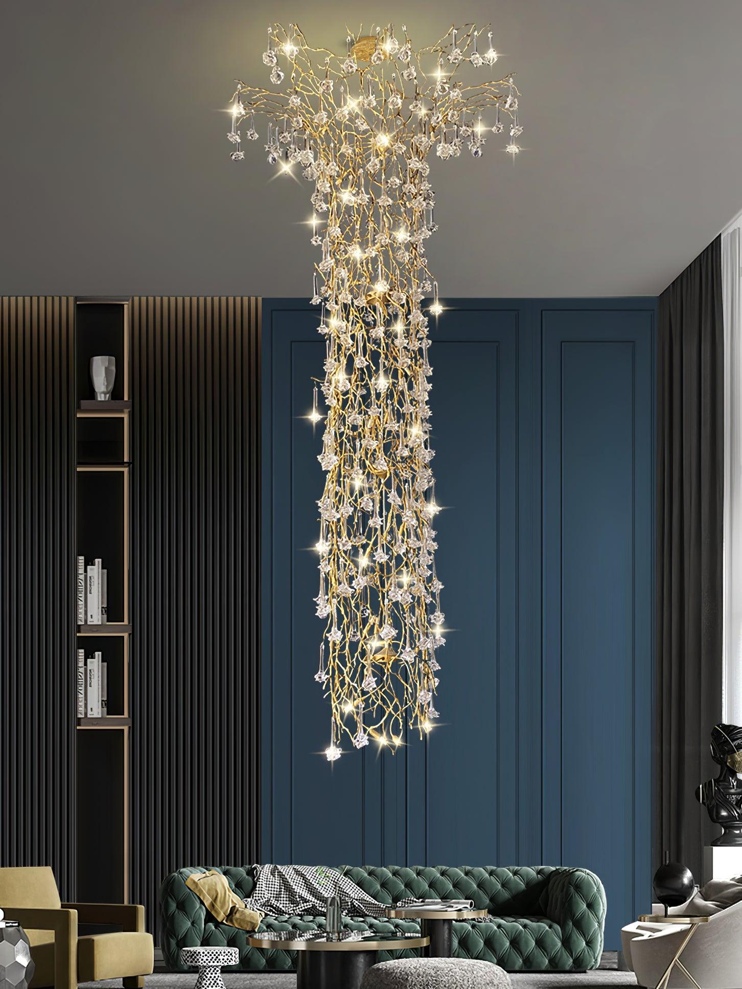 Tree Branch Staircase Chandelier - Cueteks