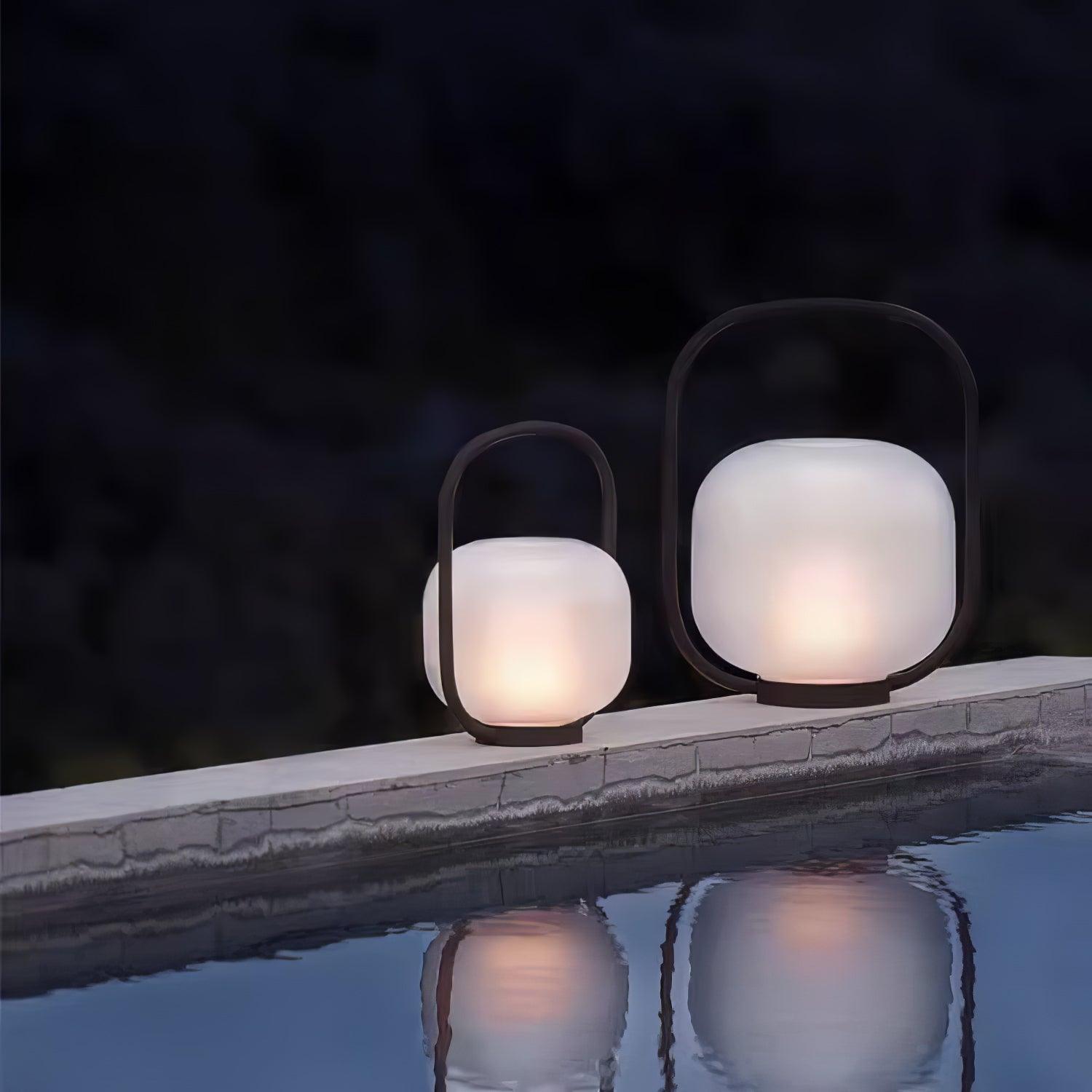 Portable Lantern Outdoor Table Lamp with Solar Panel - Cueteks