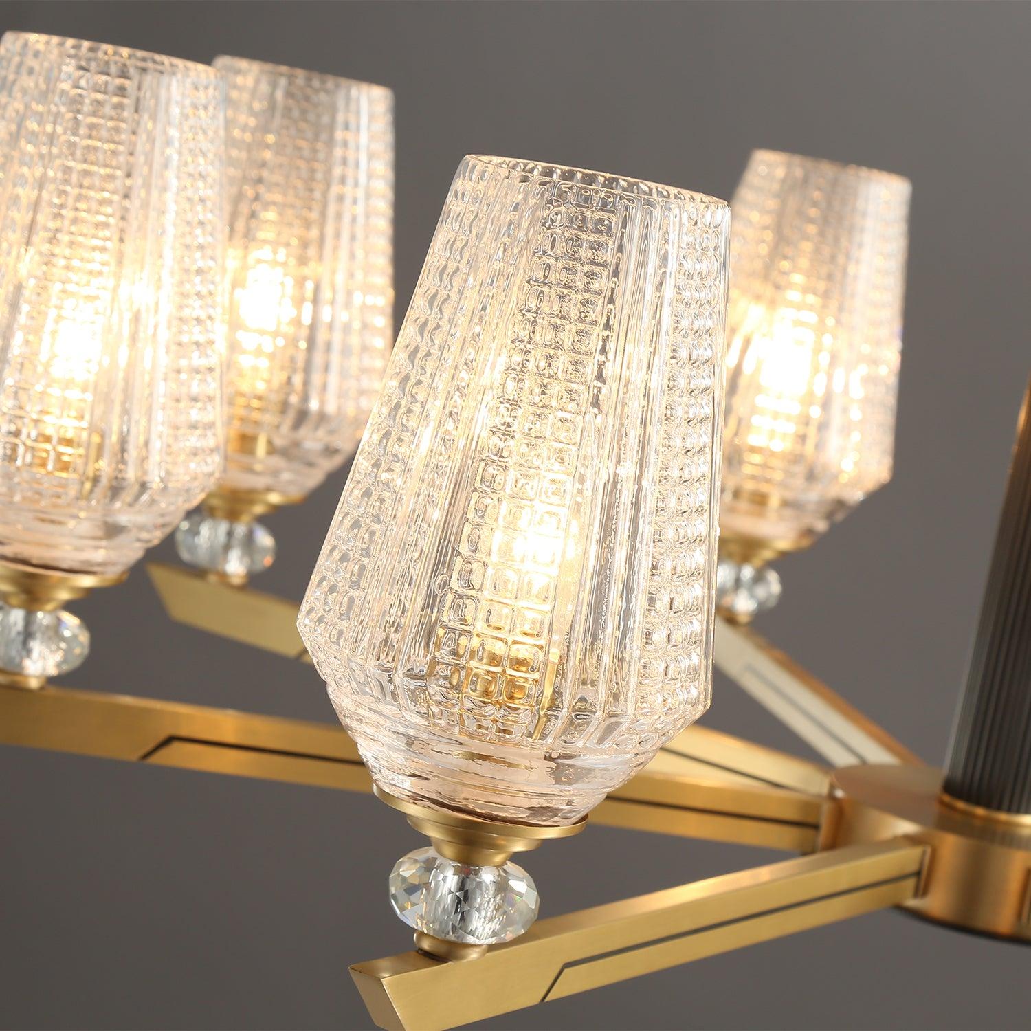 Orrefors Brass Chandelier - Cueteks
