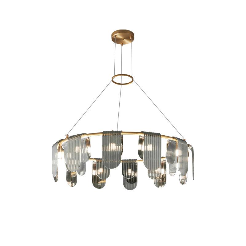 Folioles Brass Chandelier - Cueteks