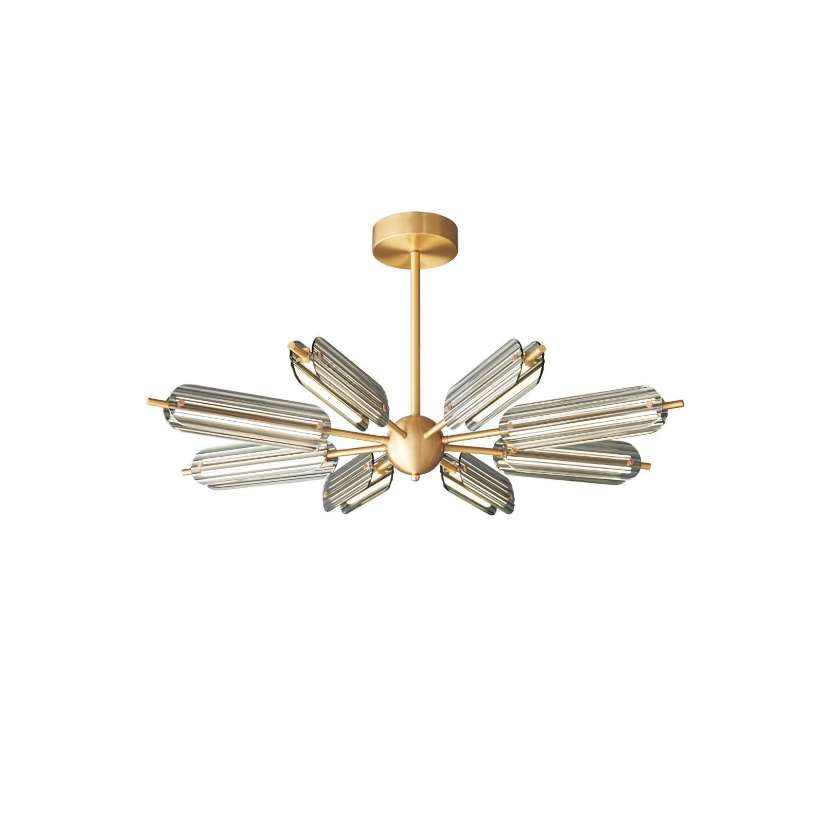 Sputnik Brass Chandelier - Cueteks