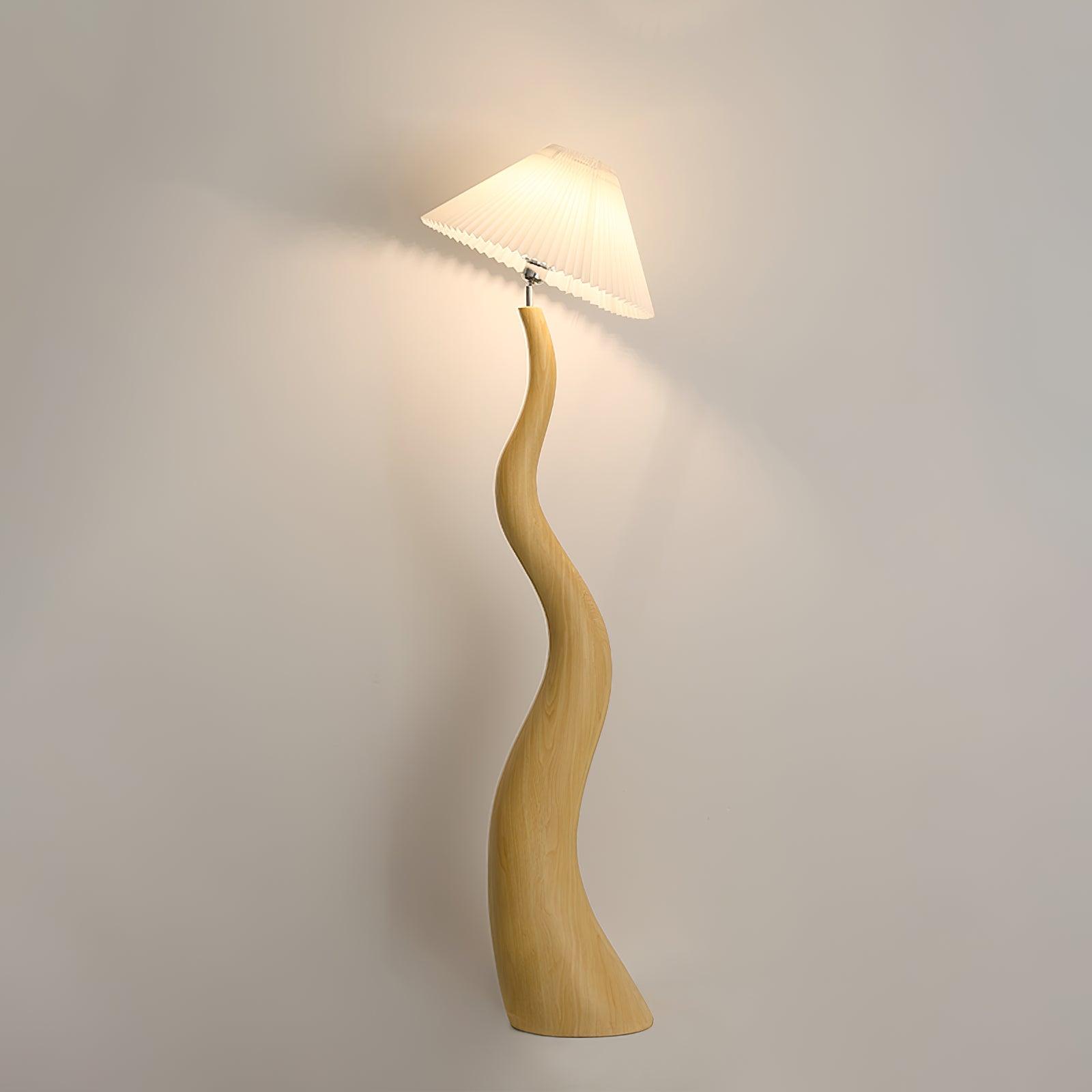 Twisted Pleated Floor Lamp - Cueteks