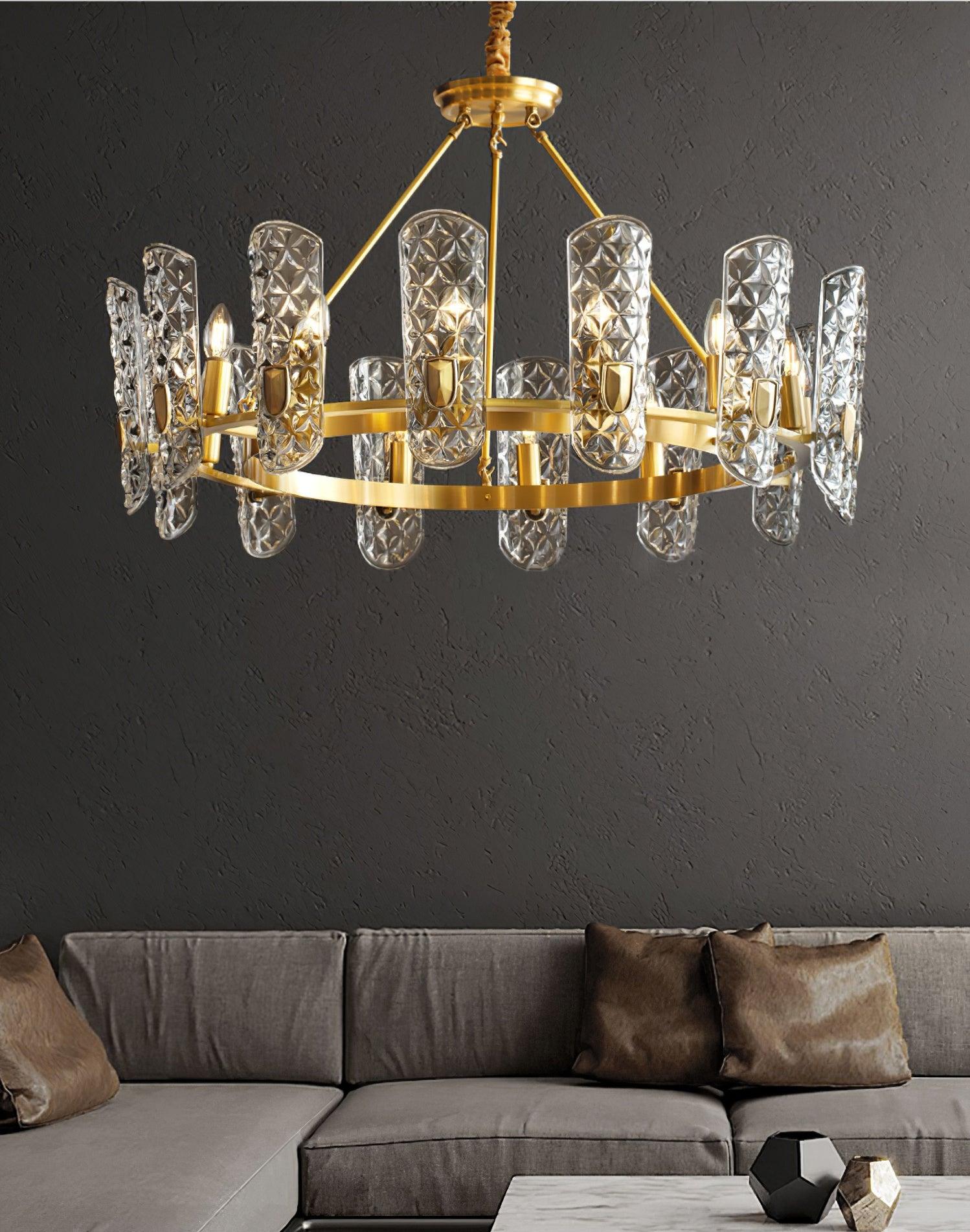 Brass Central Chandelier - Cueteks