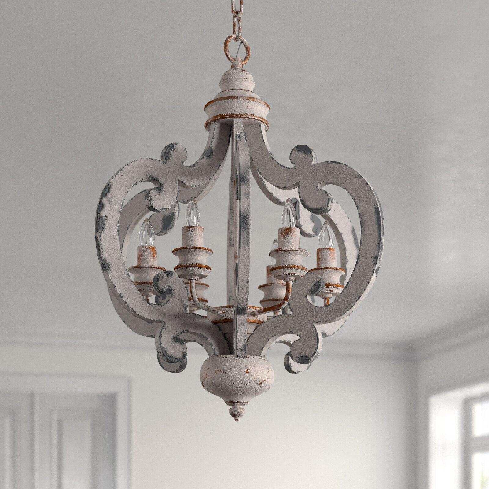Antique White Style Chandelier - Cueteks