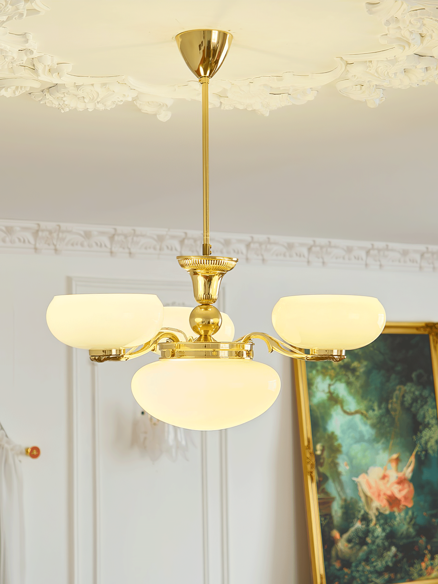 Brass Radiance Orb Chandelier - Cueteks