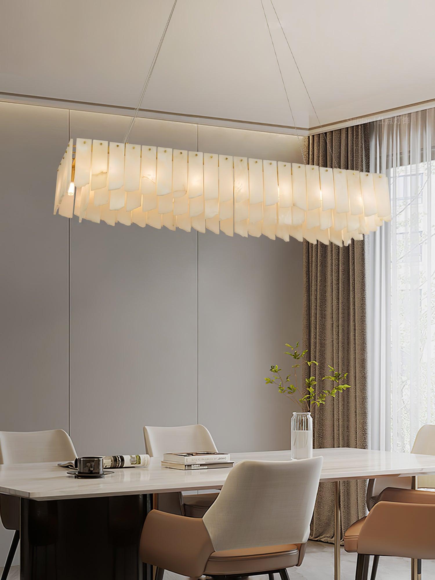 Alabaster Cascade Tiered Chandelier - Cueteks