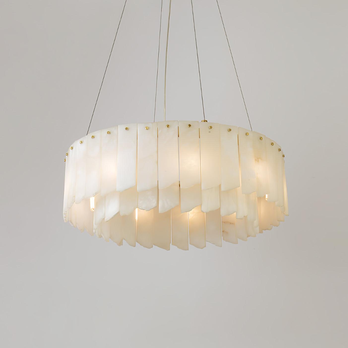 Alabaster Cascade Tiered Chandelier - Cueteks