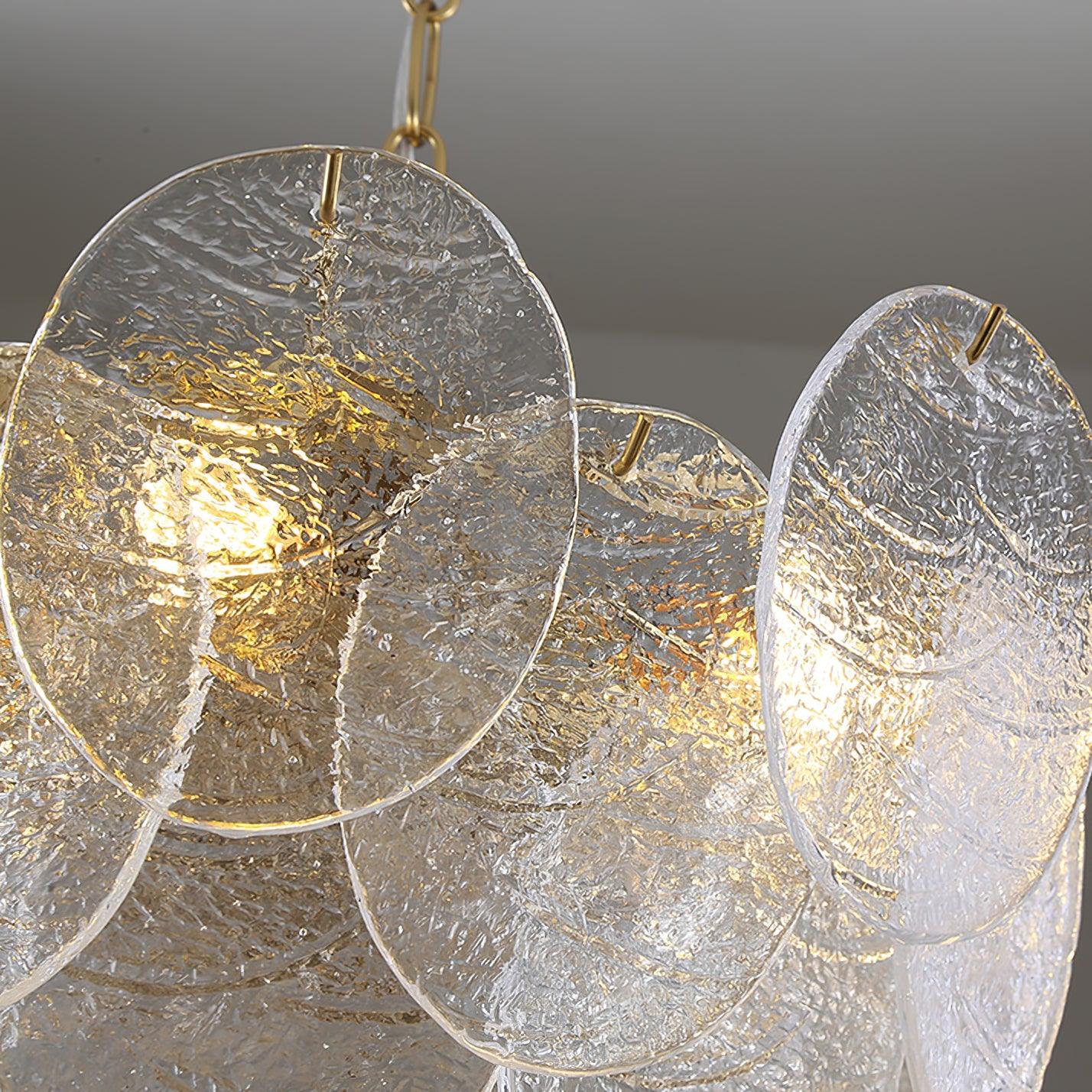 Glass Disc Chandelier - Cueteks
