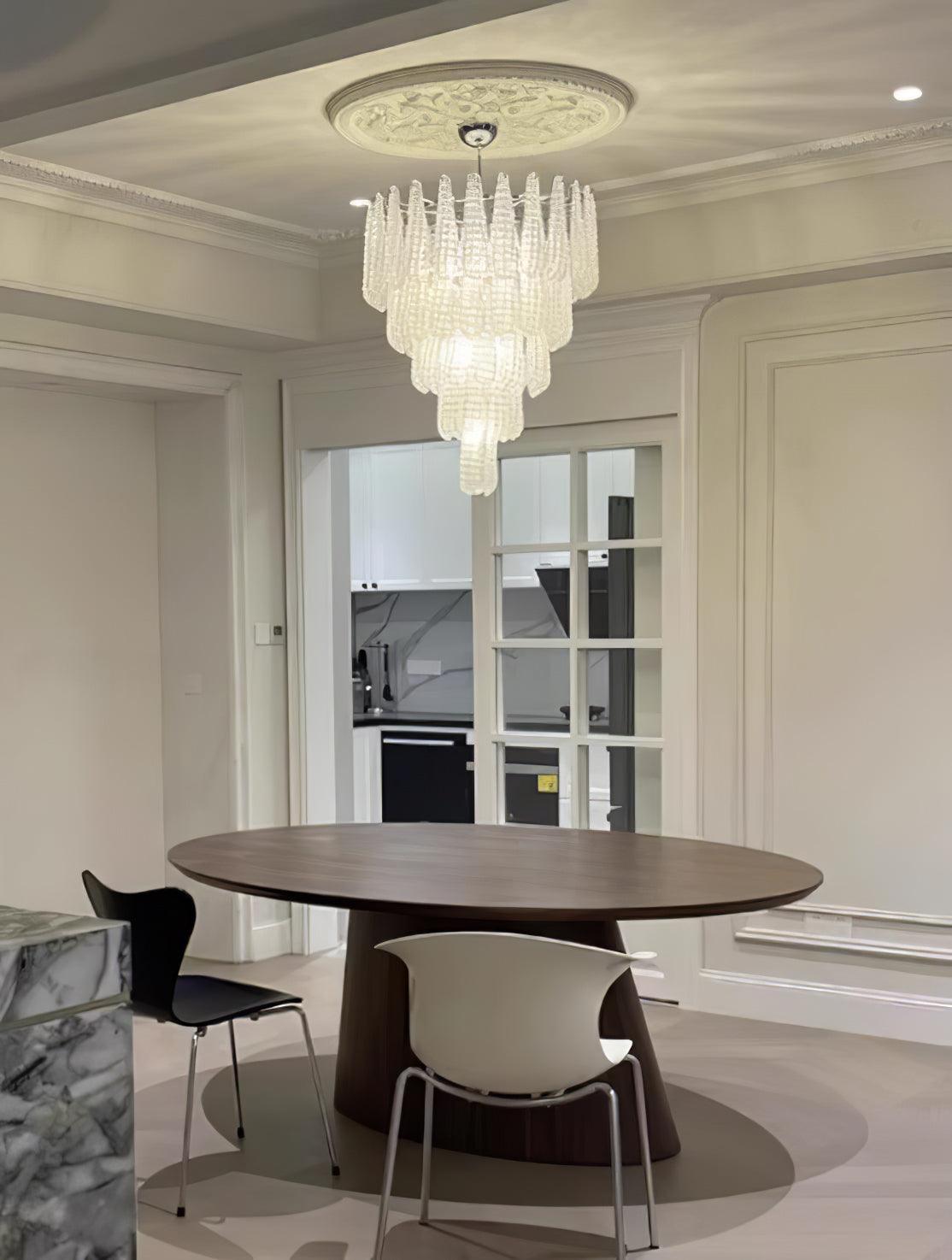 Grid Glass Waterfall Chandelier - Cueteks