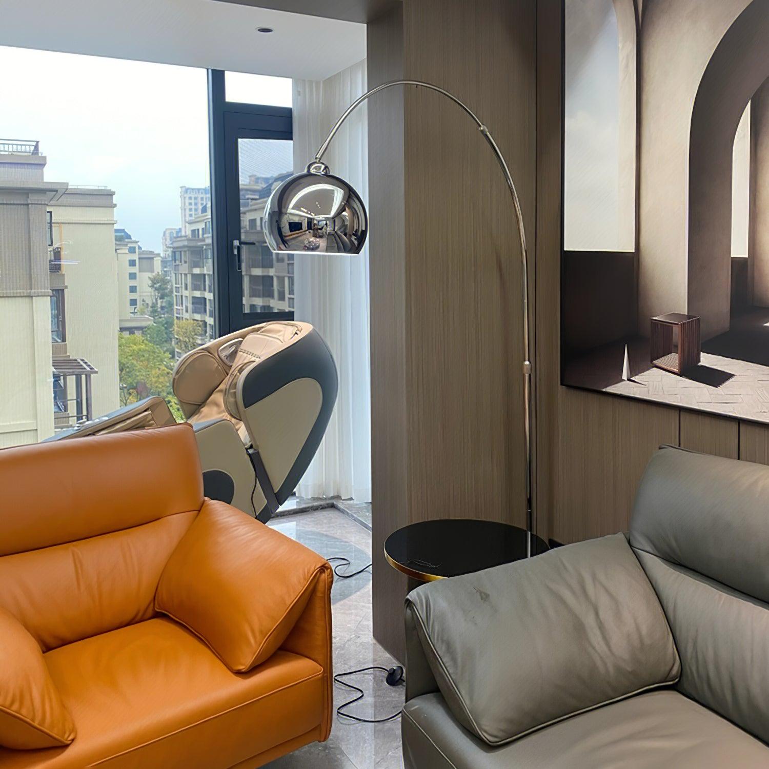 Angler floor lamp