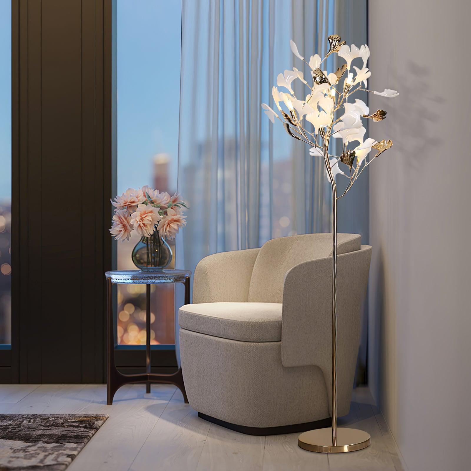 Gingko Leaf Floor Lamp - Cueteks