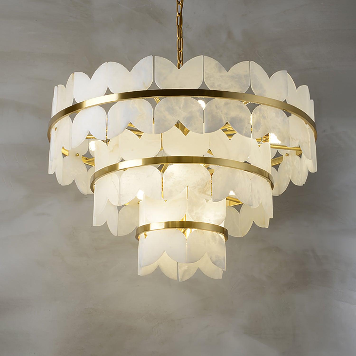 Alabaster Cloudscape Chandelier - Cueteks