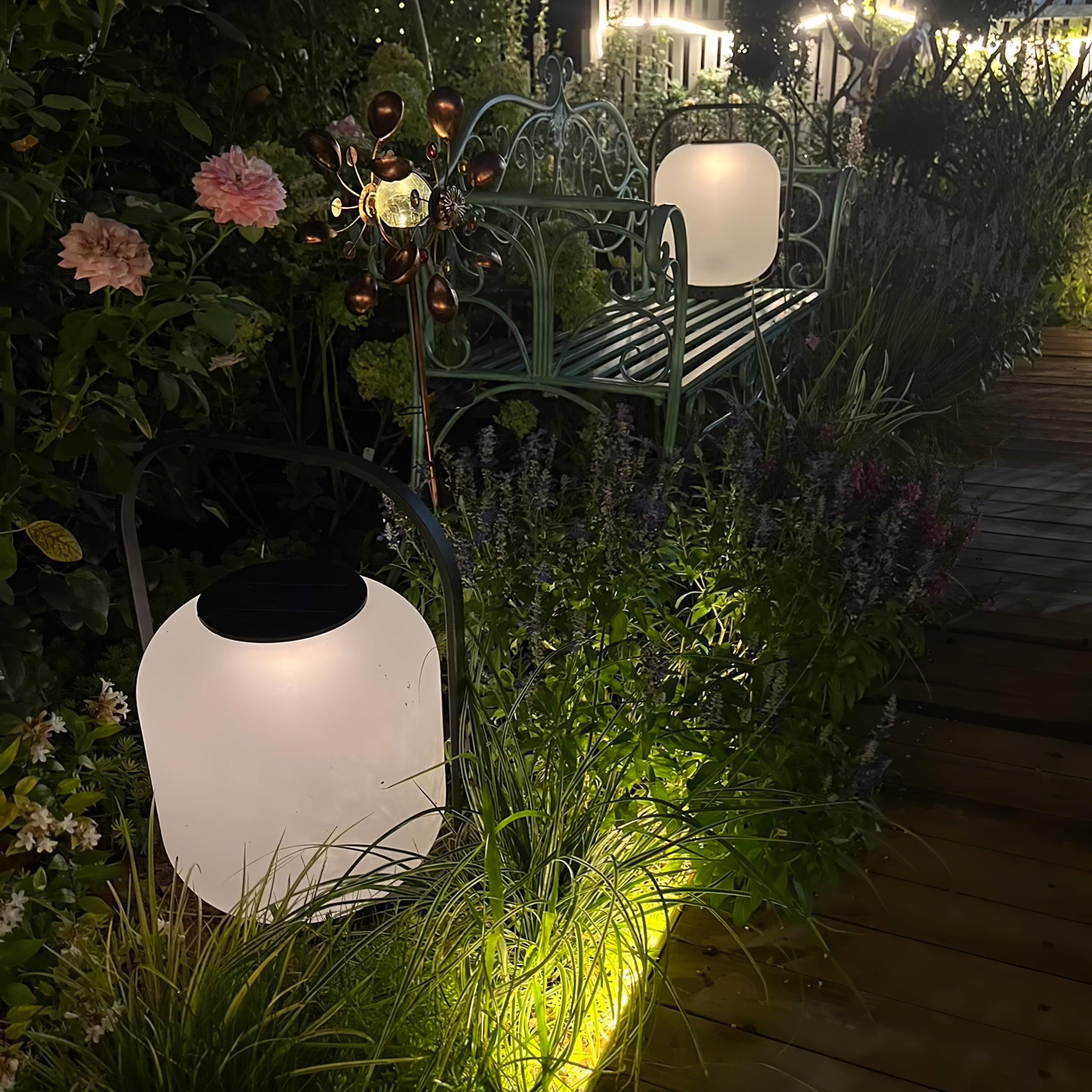 Portable Lantern Outdoor Table Lamp with Solar Panel - Cueteks
