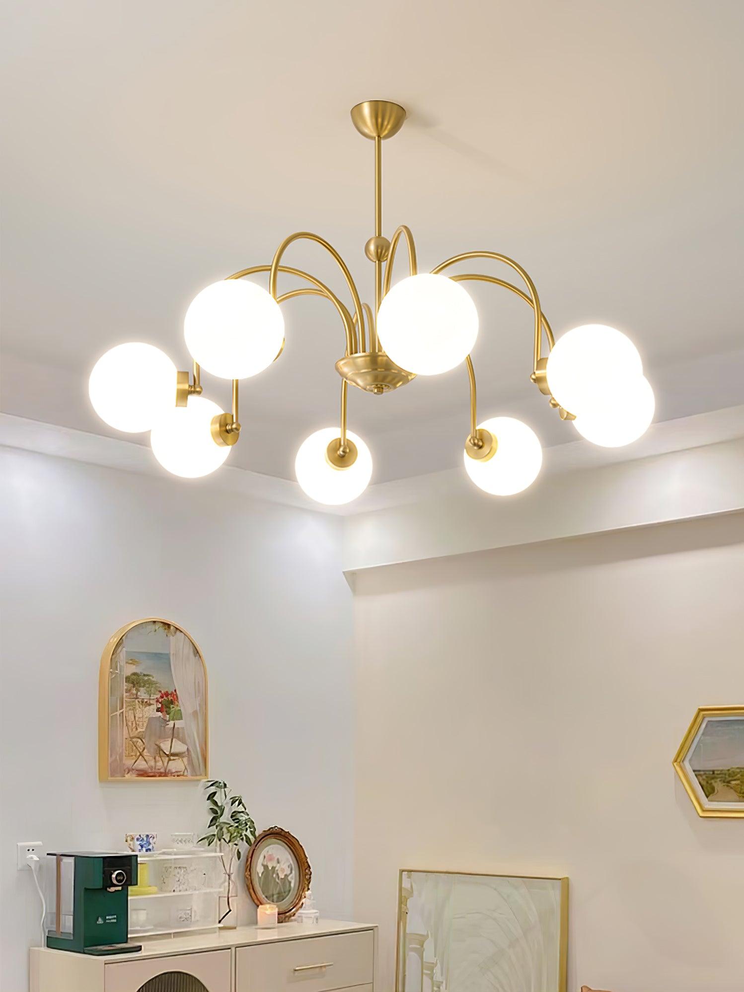 Yisu Brass Chandelier - Cueteks