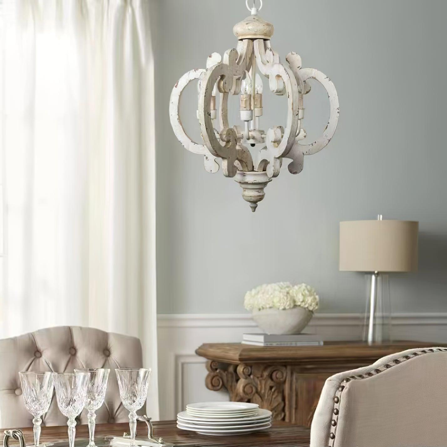 Antique White Style Chandelier - Cueteks