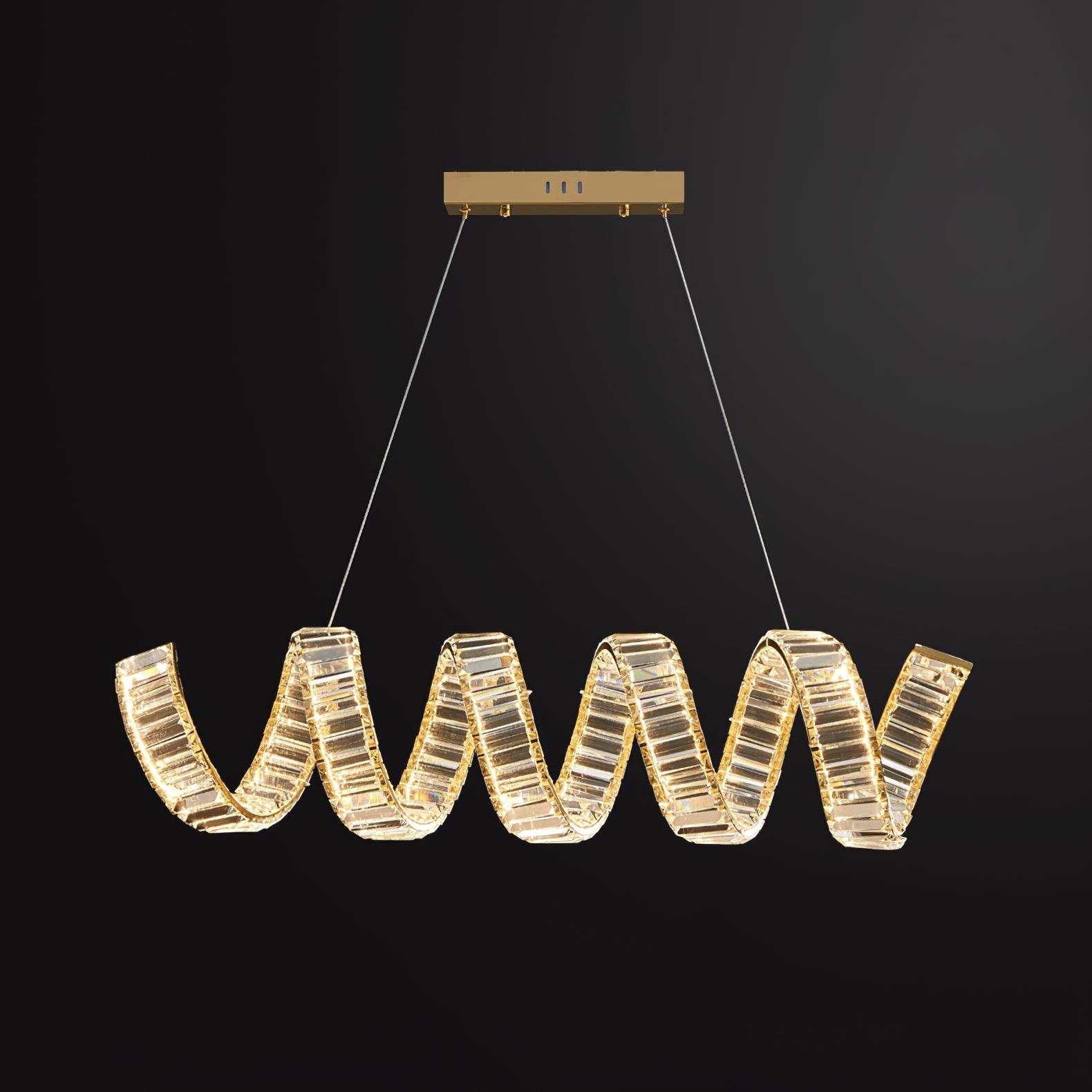 Curved LED Chandelier - Cueteks