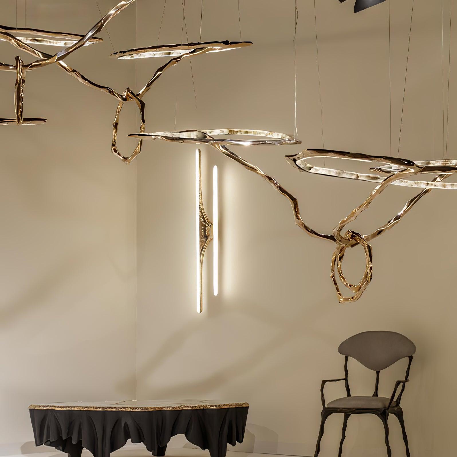 Cloud Rings Series Brass Chandelier - Cueteks