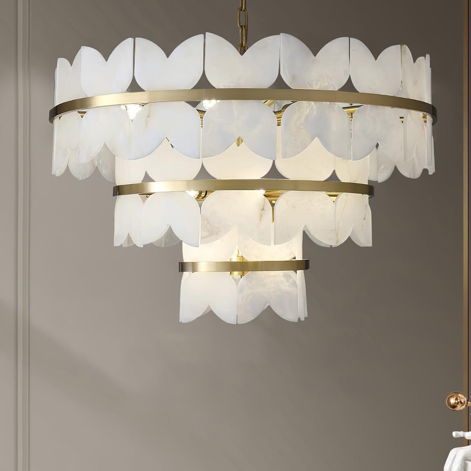Alabaster Cloudscape Chandelier - Cueteks