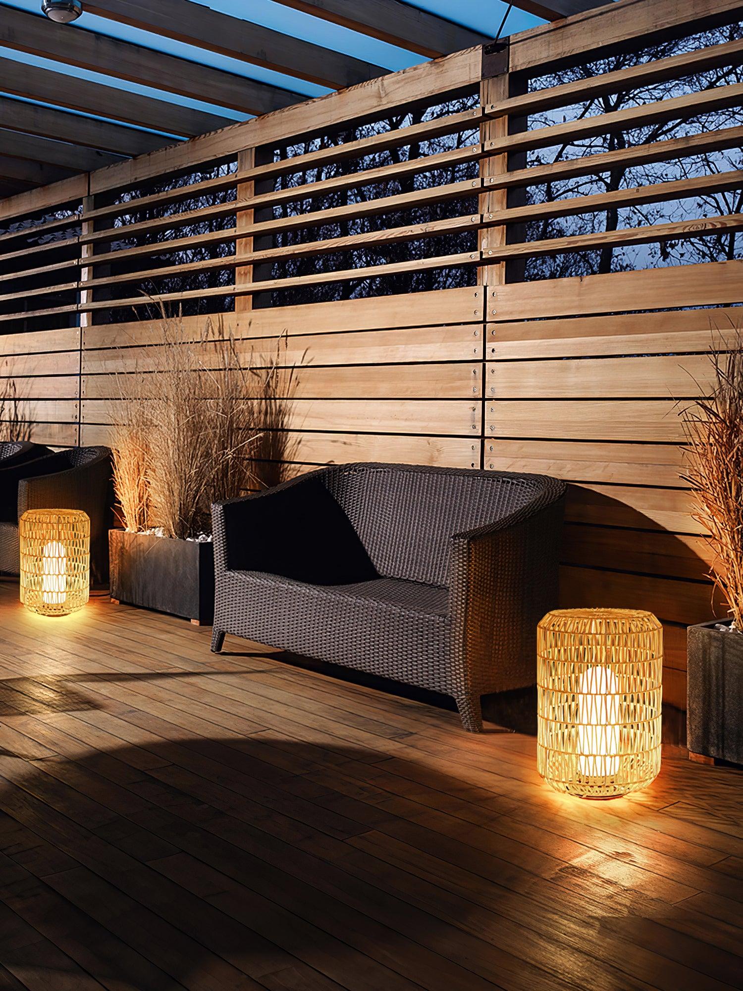 Woven Rattan Outdoor Lamp - Cueteks