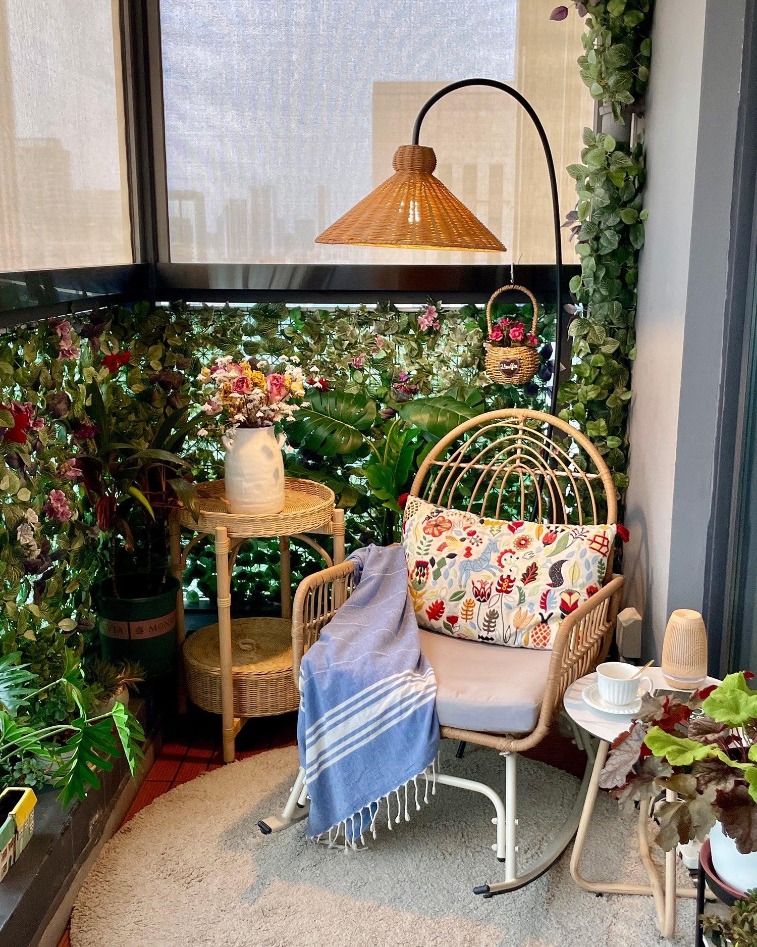Tana Woven Floor Lamp - Cueteks