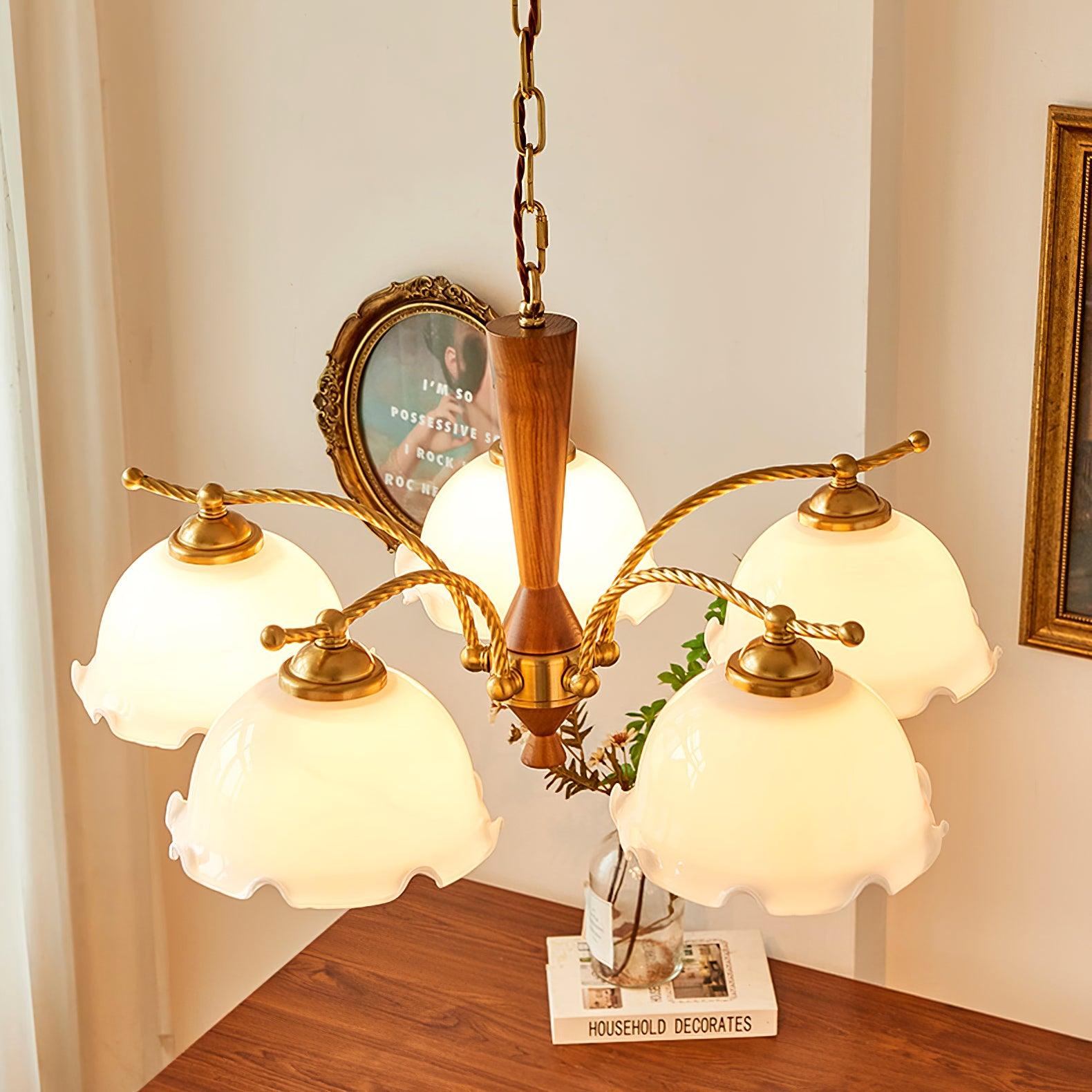 Milky Flower Chandelier - Cueteks