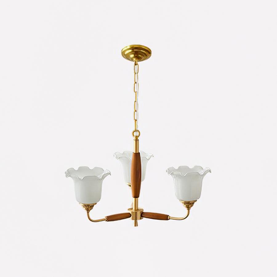 Trumpet Flower Glass Chandelier - Cueteks