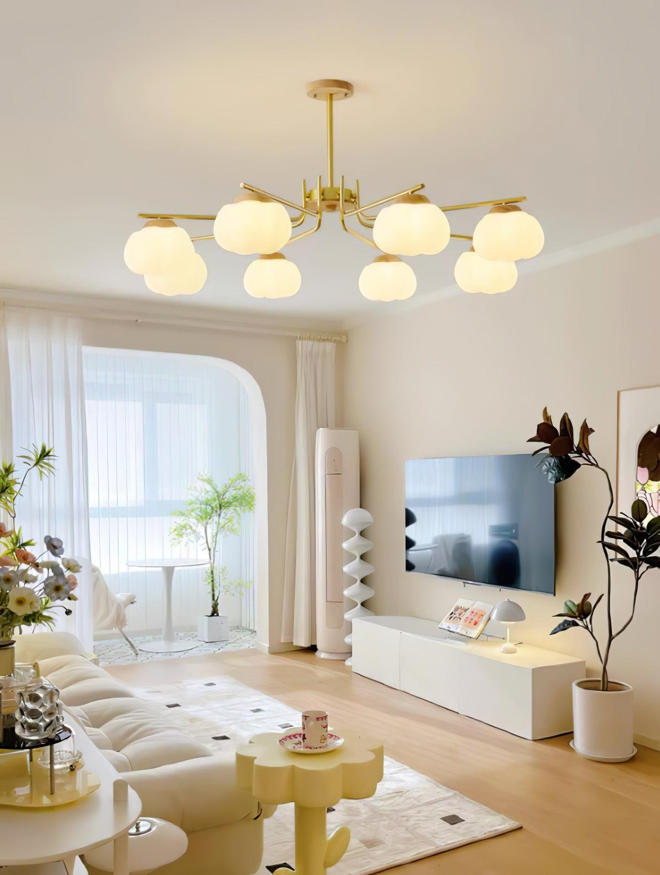 Plastic Cotton Balls Chandelier - Cueteks