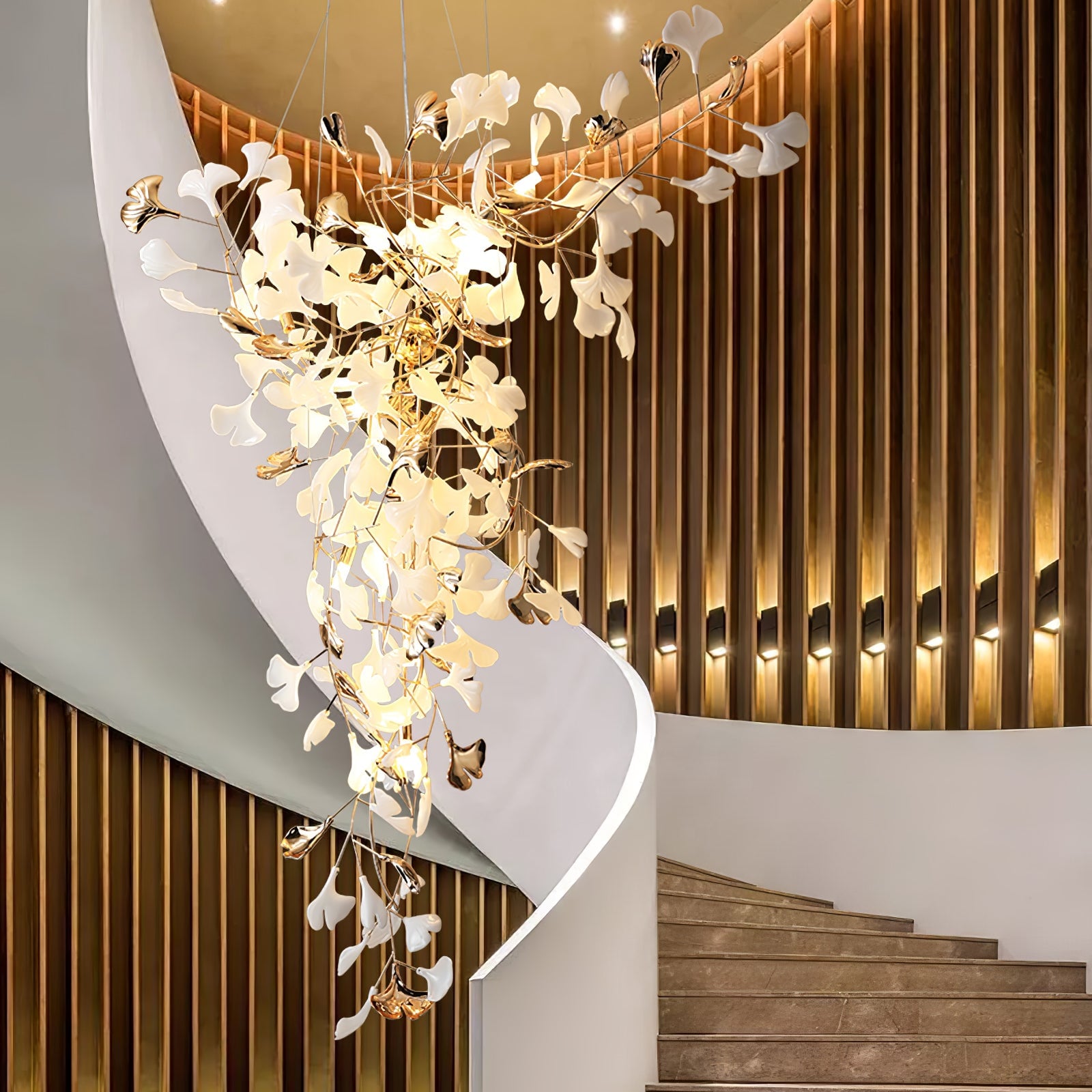 Ginkgo Tip Tlying Chandelier - Cueteks