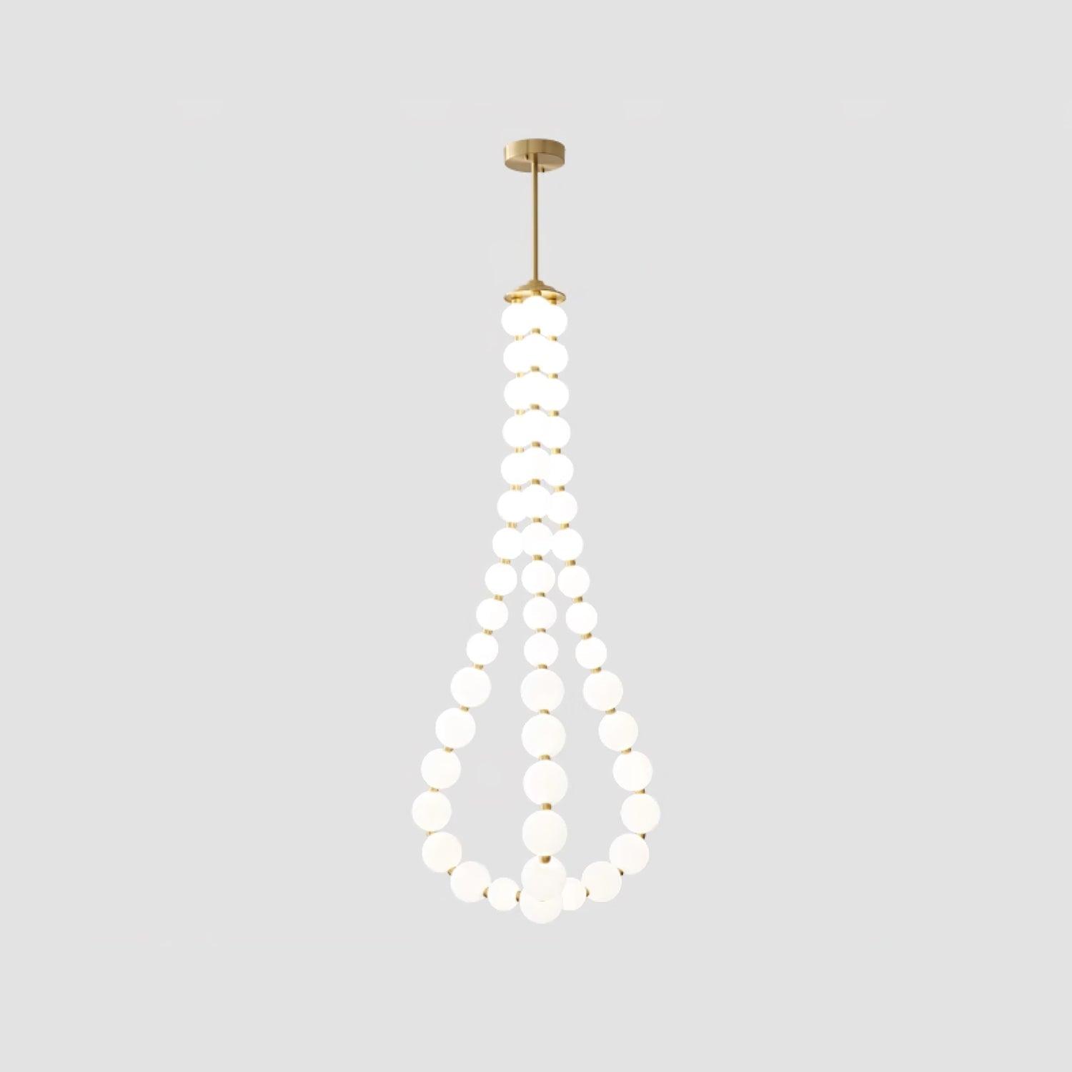 Glass Pearl Necklace Chandelier - Cueteks