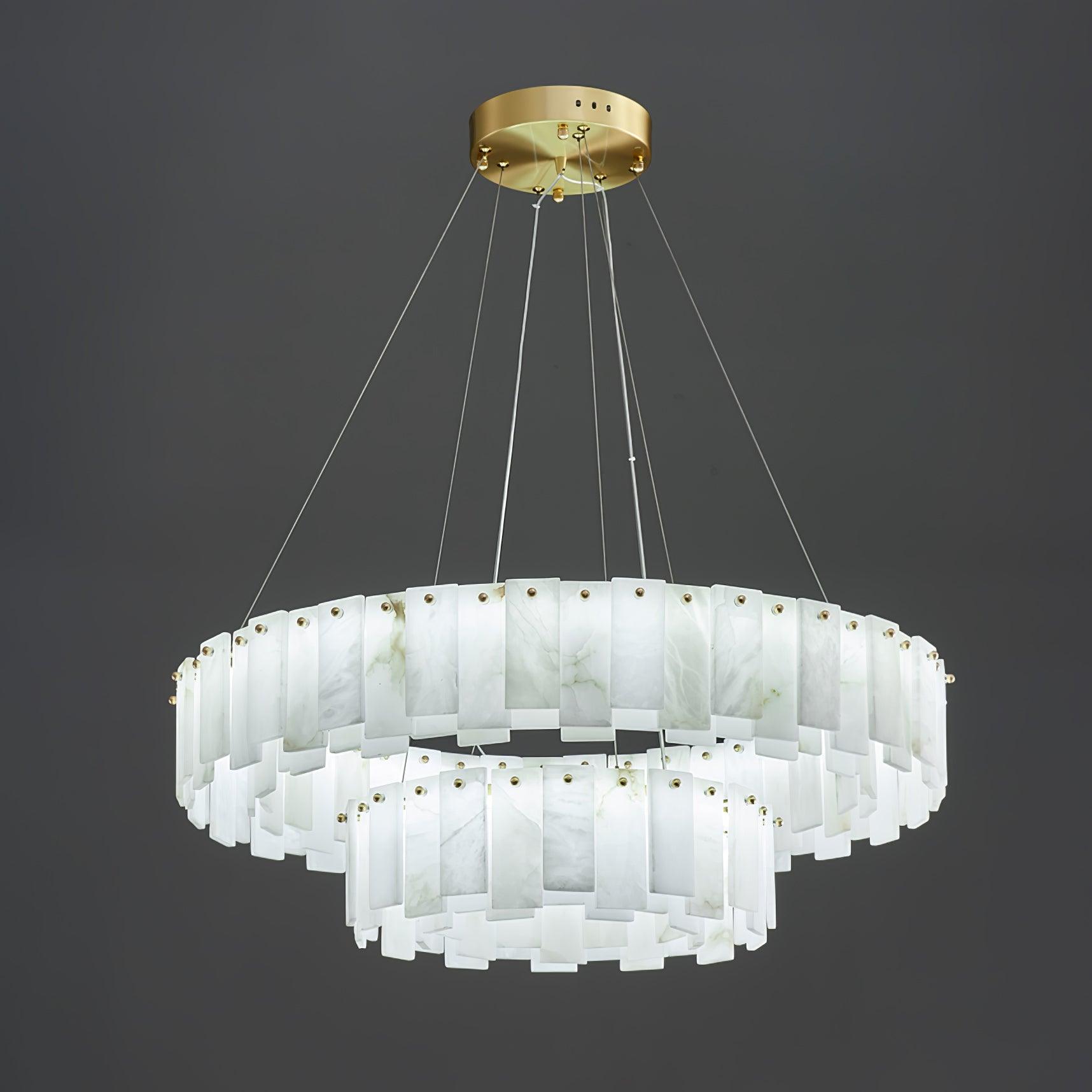Celestial Alabaster Round Chandelier - Cueteks