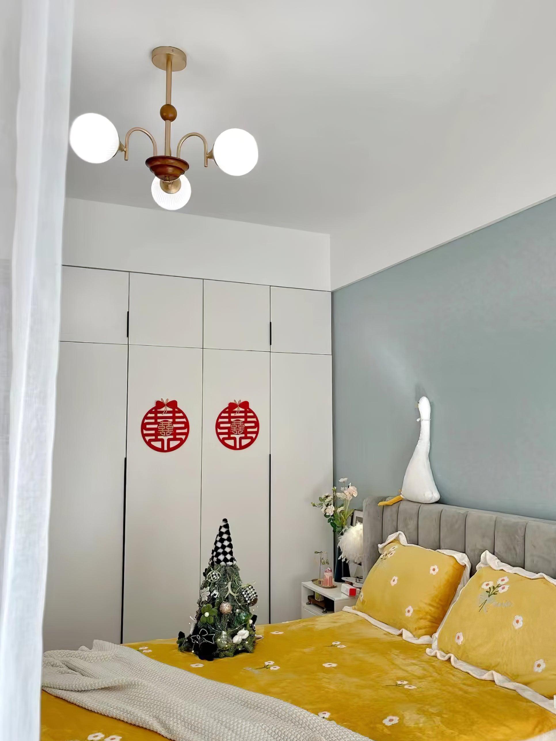 Sculptural Glass Ribbed Chandelier - Cueteks