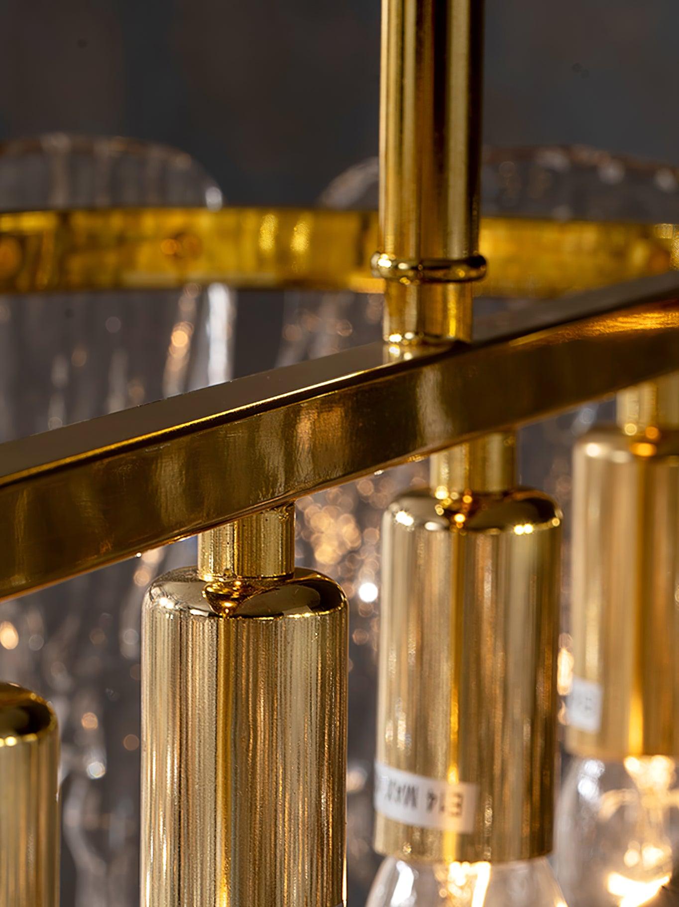 Rectangular Icicle Glass Chandelier - Cueteks