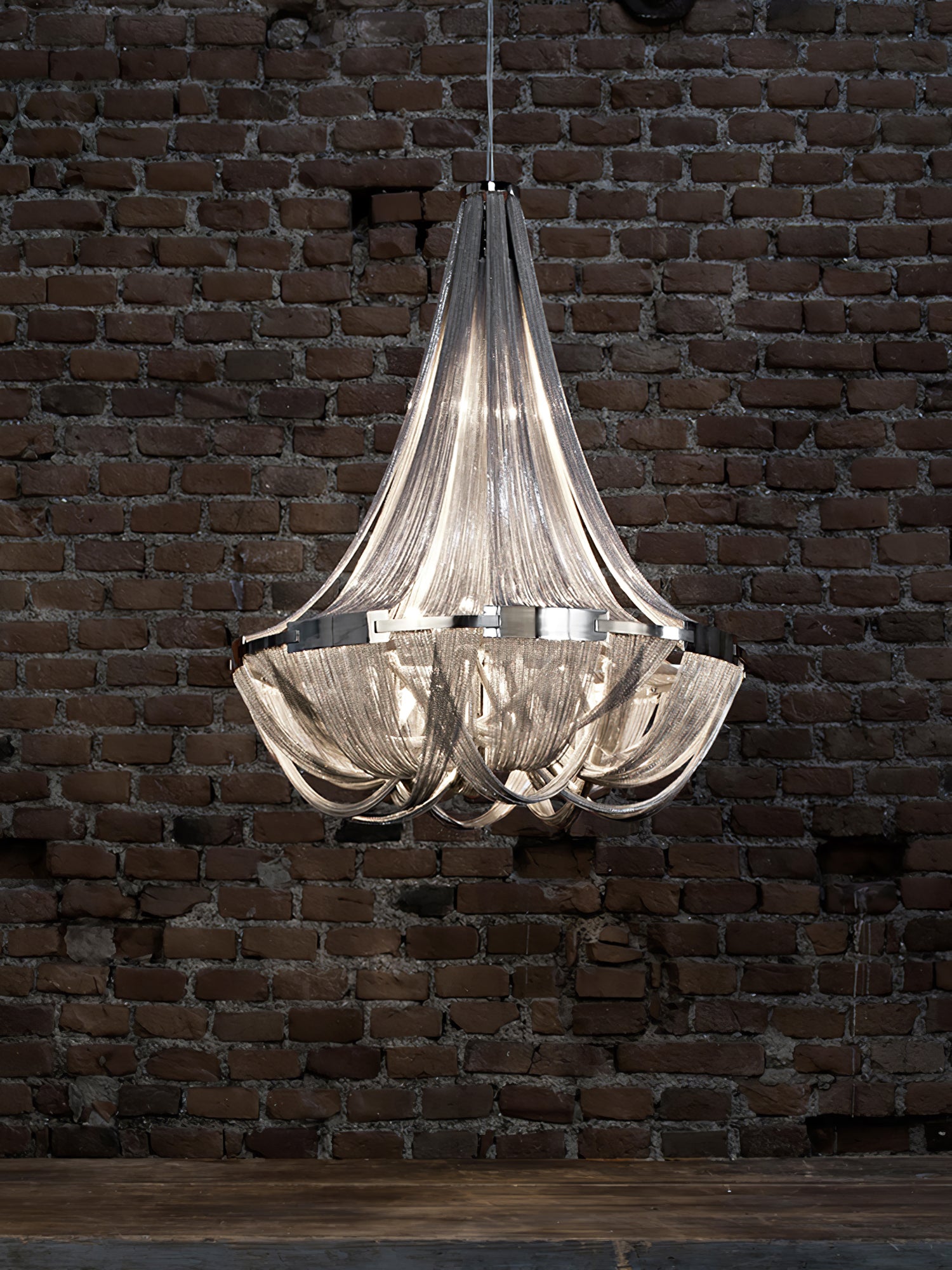 Tassel Aluminum Chain Chandelier - Cueteks