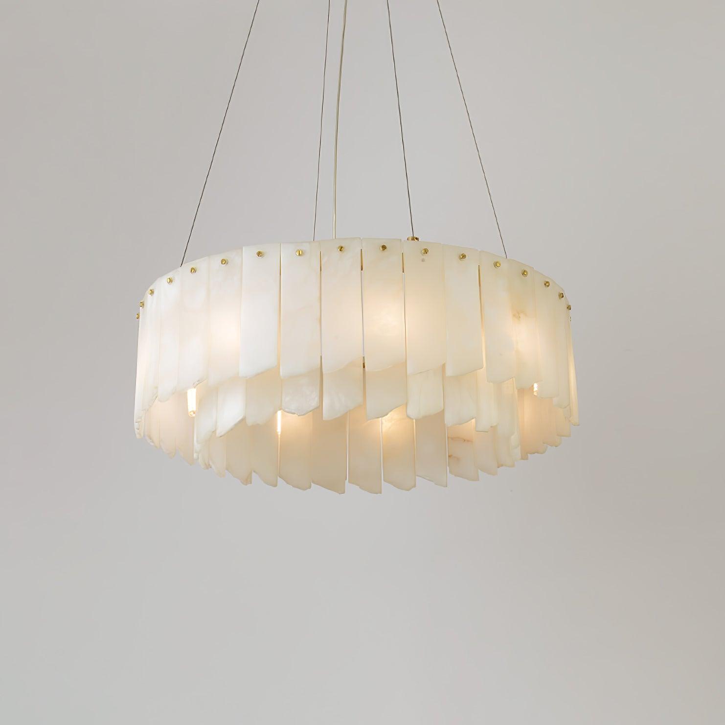 Alabaster Cascade Tiered Chandelier - Cueteks