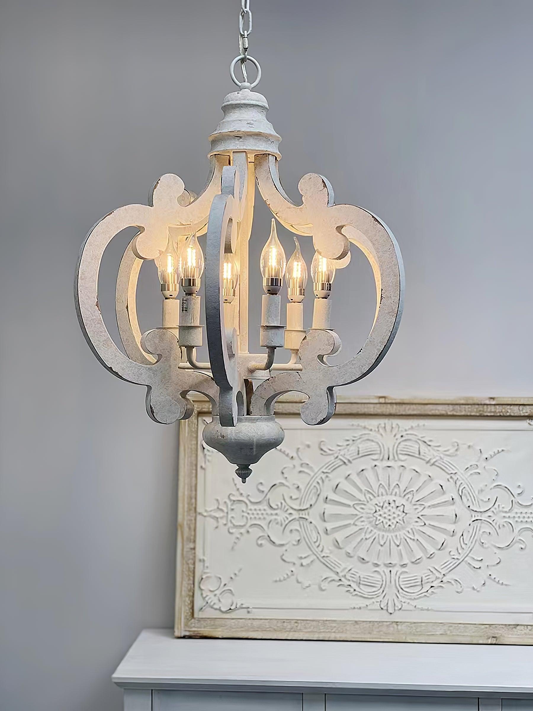 Antique White Style Chandelier - Cueteks