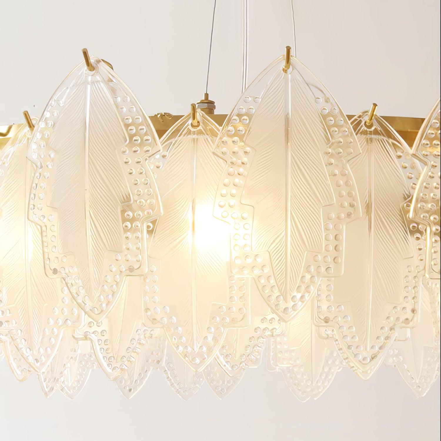 Maple Leaf Glass Chandelier - Cueteks