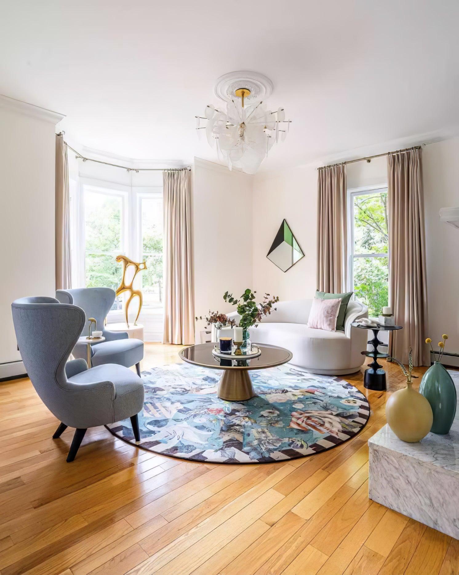 Brass Discs Cascading Chandelier - Cueteks