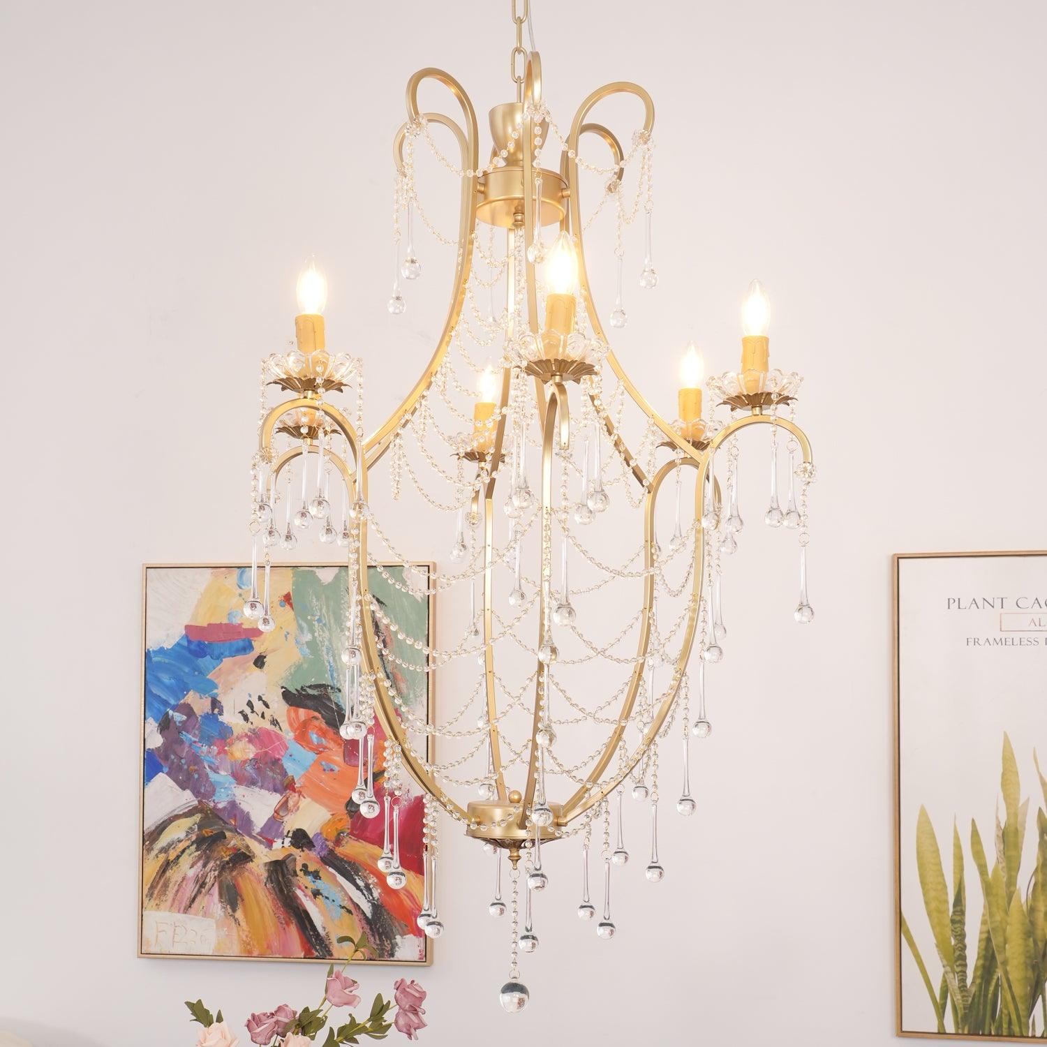 Crystal Birdcage Chandelier - Cueteks