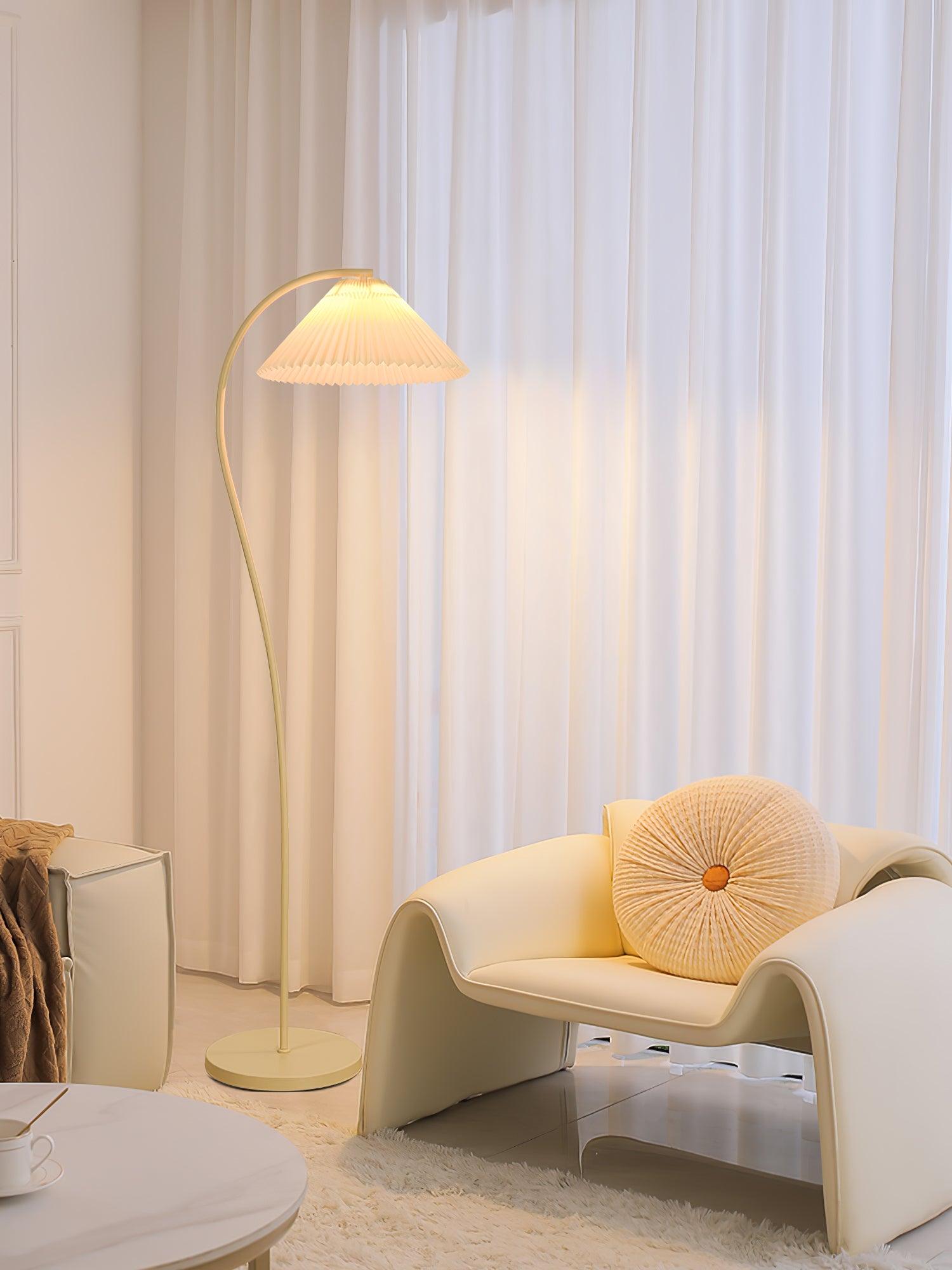 Crescini Pleated Floor Lamp - Cueteks