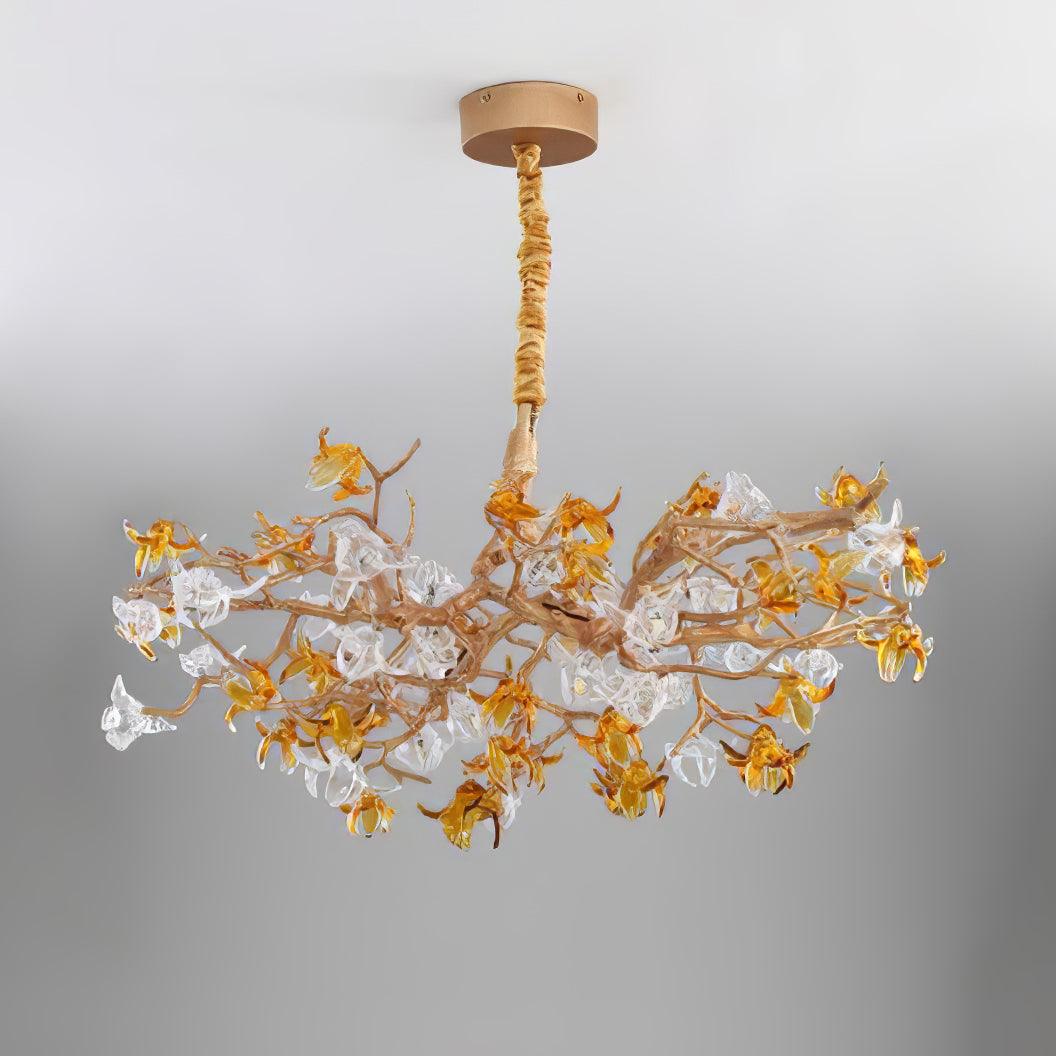 Aosta Brass Branch Chandelier - Cueteks